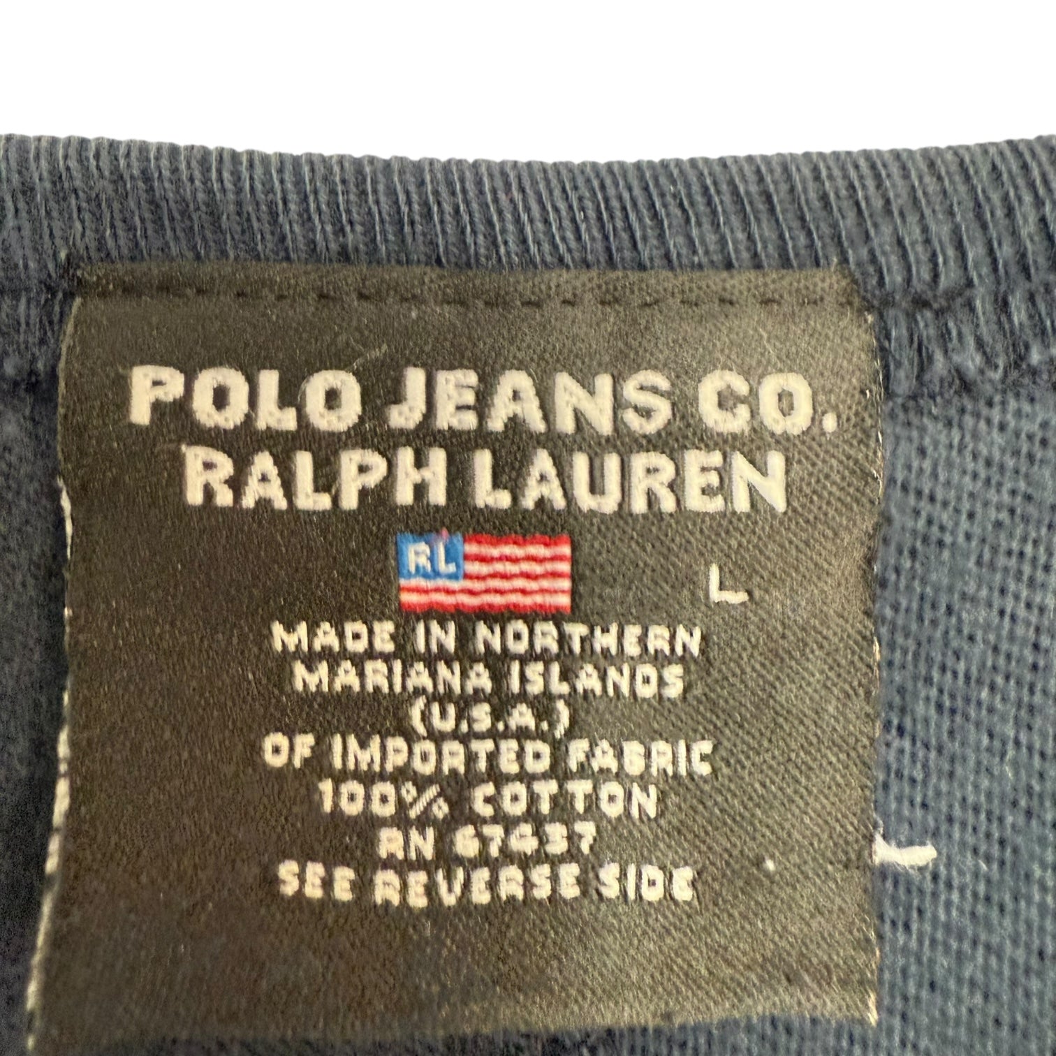 Vintage Polo Jeans Company Ralph Lauren Crewneck Navy Blue/Yellow