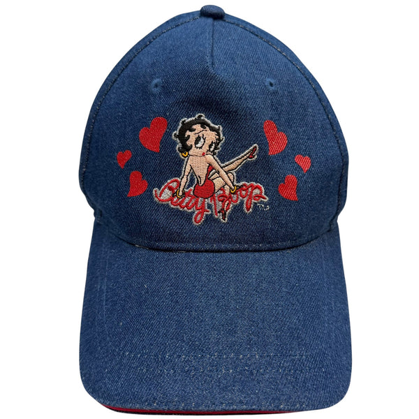 Vintage Betty Boop Denim Trucker Cap Blue