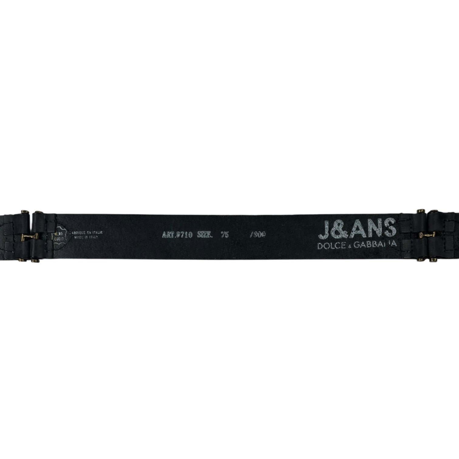 Dolce & Gabbana Jeans Leather Belt Black