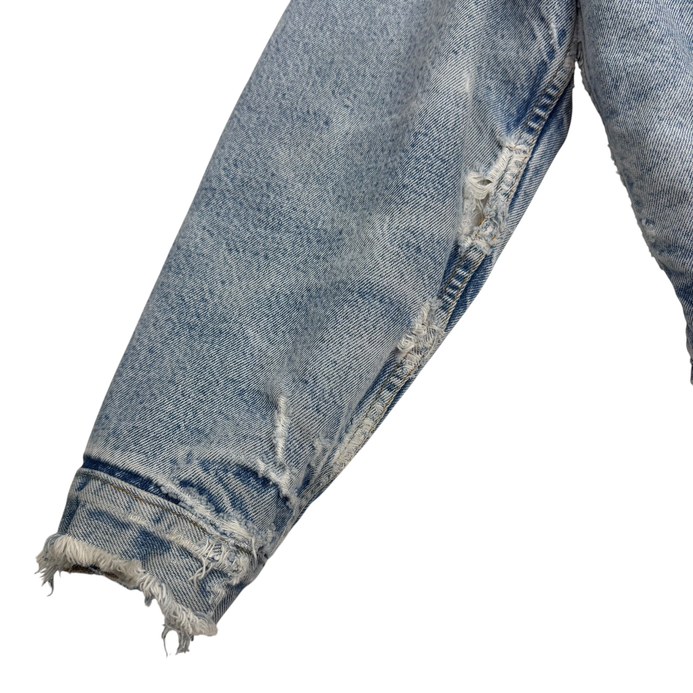 Vintage 80s Levi’s Sherpa Lined Denim Trucker Jacket Blue
