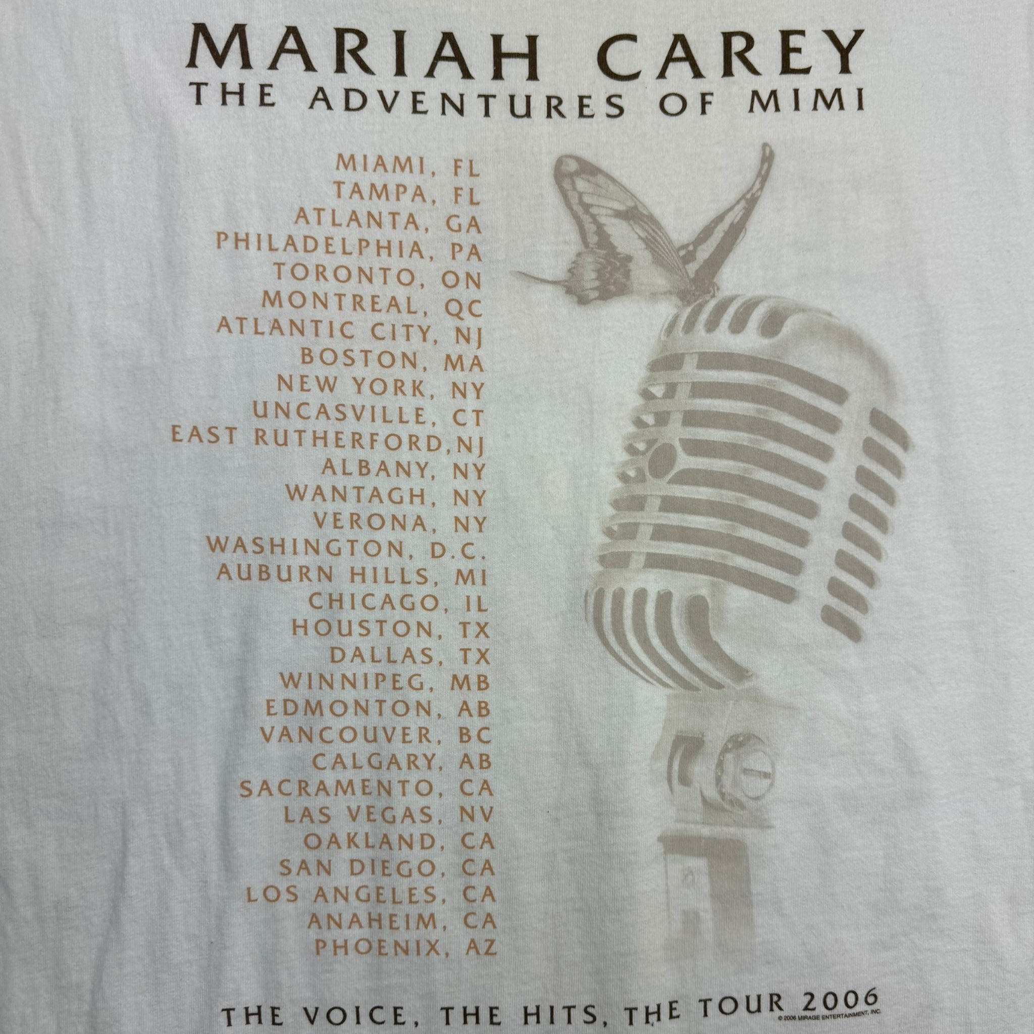 2006 Mariah Carey The Adventures Of Mimi T-Shirt