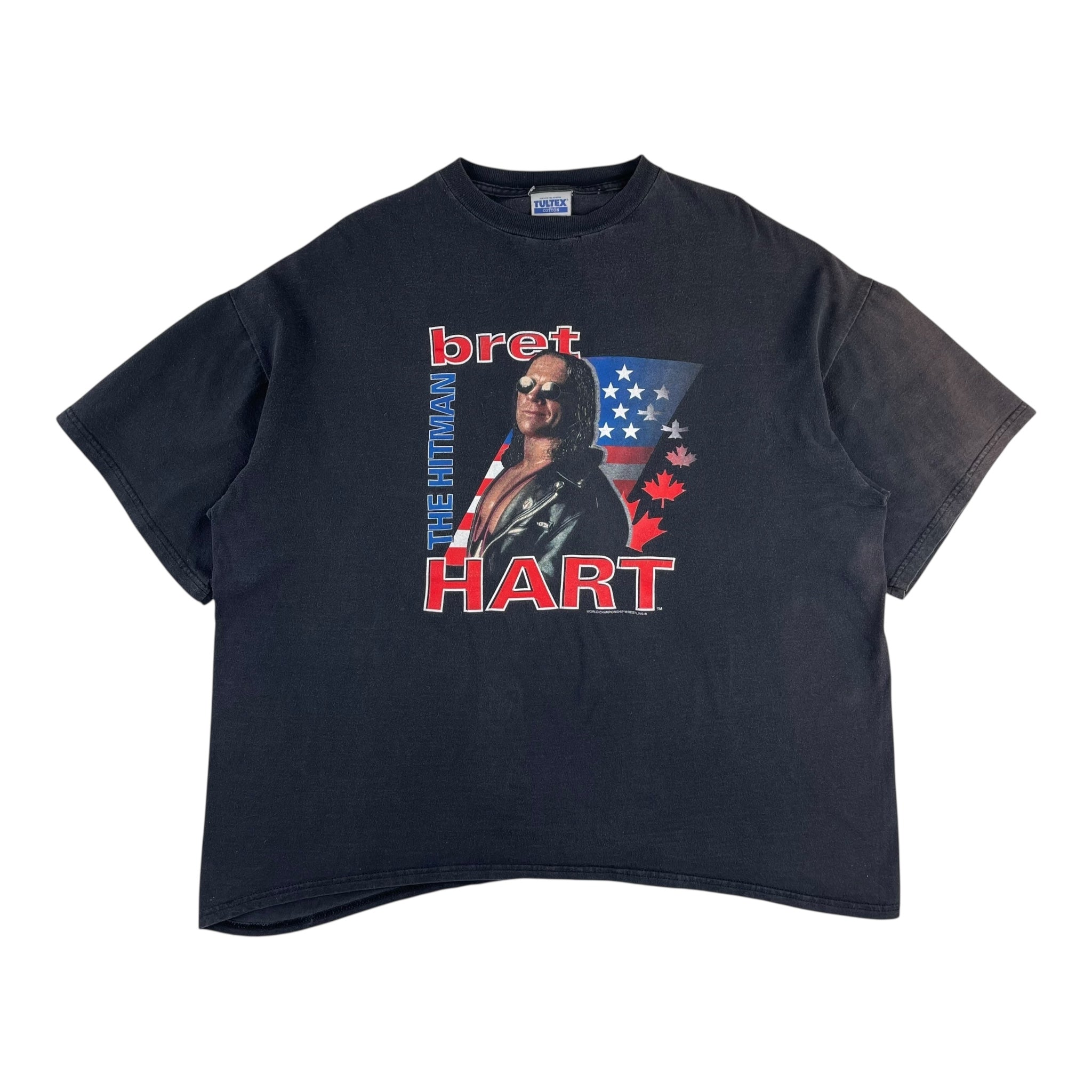 Vintage Bret "The Hitman Hart" Flag T-Shirt