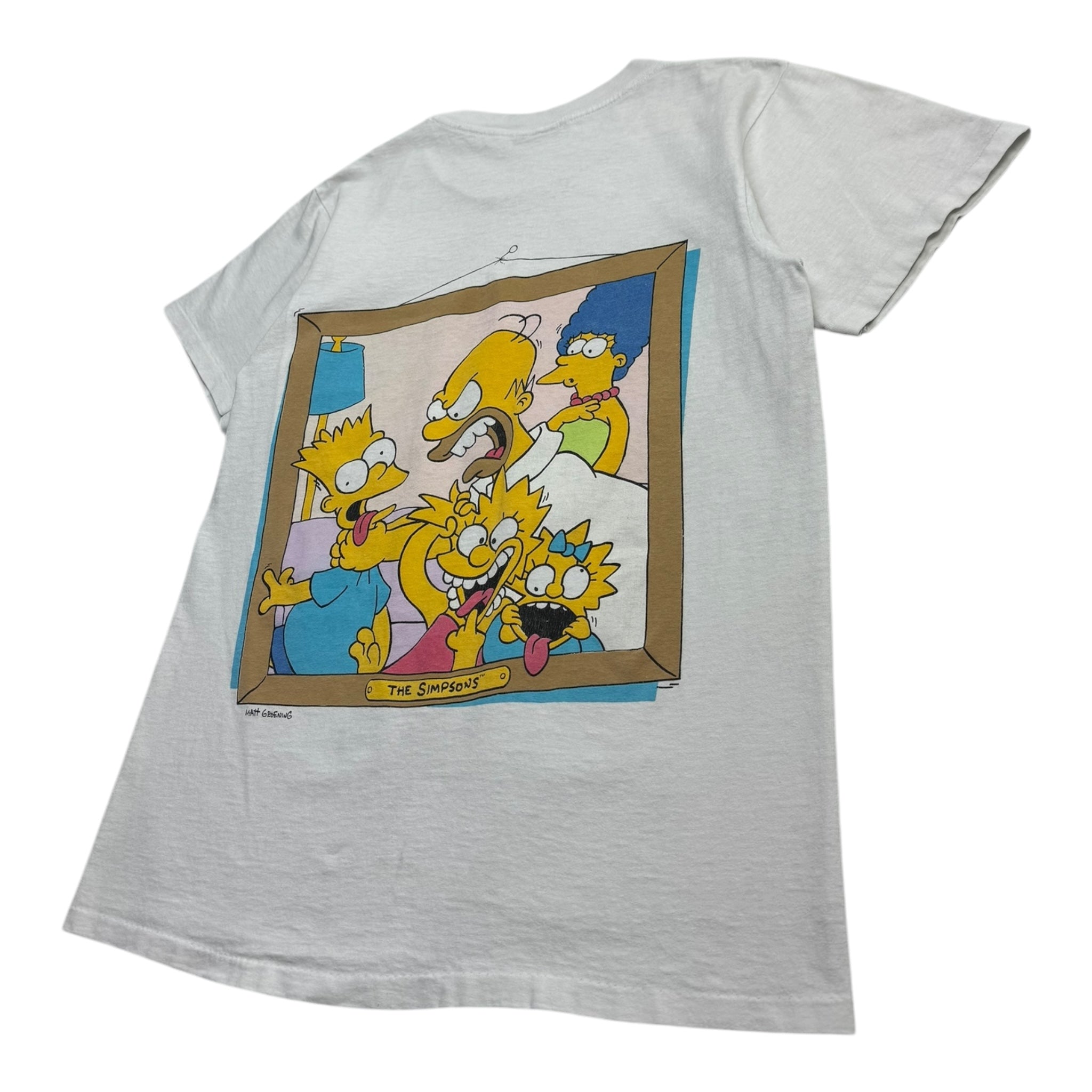 1989 Simpsons Family Photo Tee White