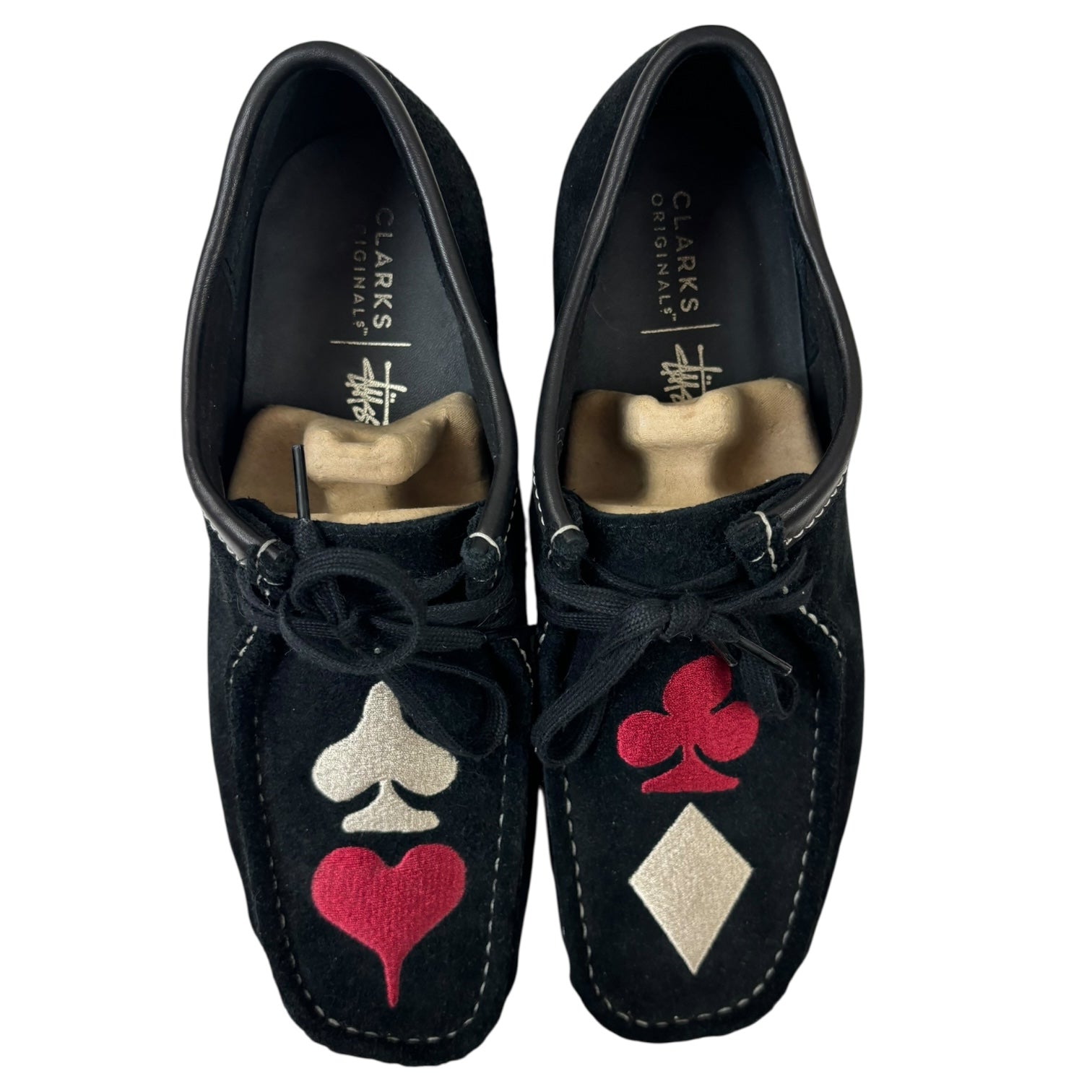 Stussy x Clark’s Original Embroidered Wallabees Black (Used)