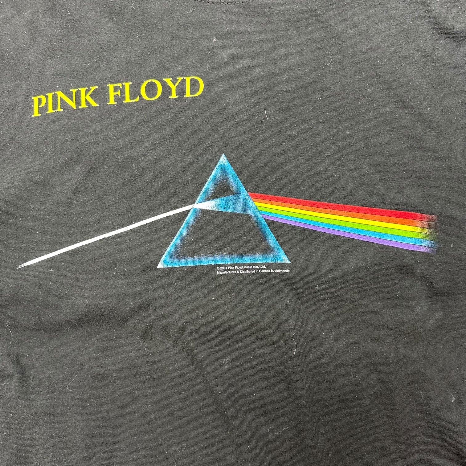 2001 Pink Floyd Dark Side Of The Moon Logo Tee