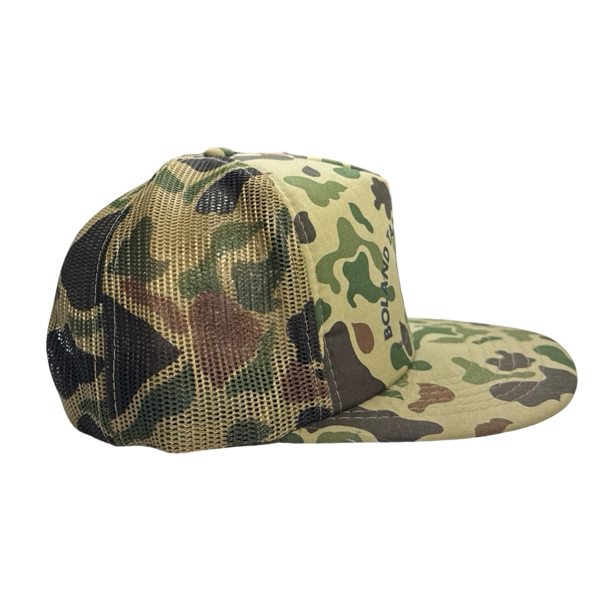 Vintage Camo Taxidermy “Name of Our Game” Trucker Hat