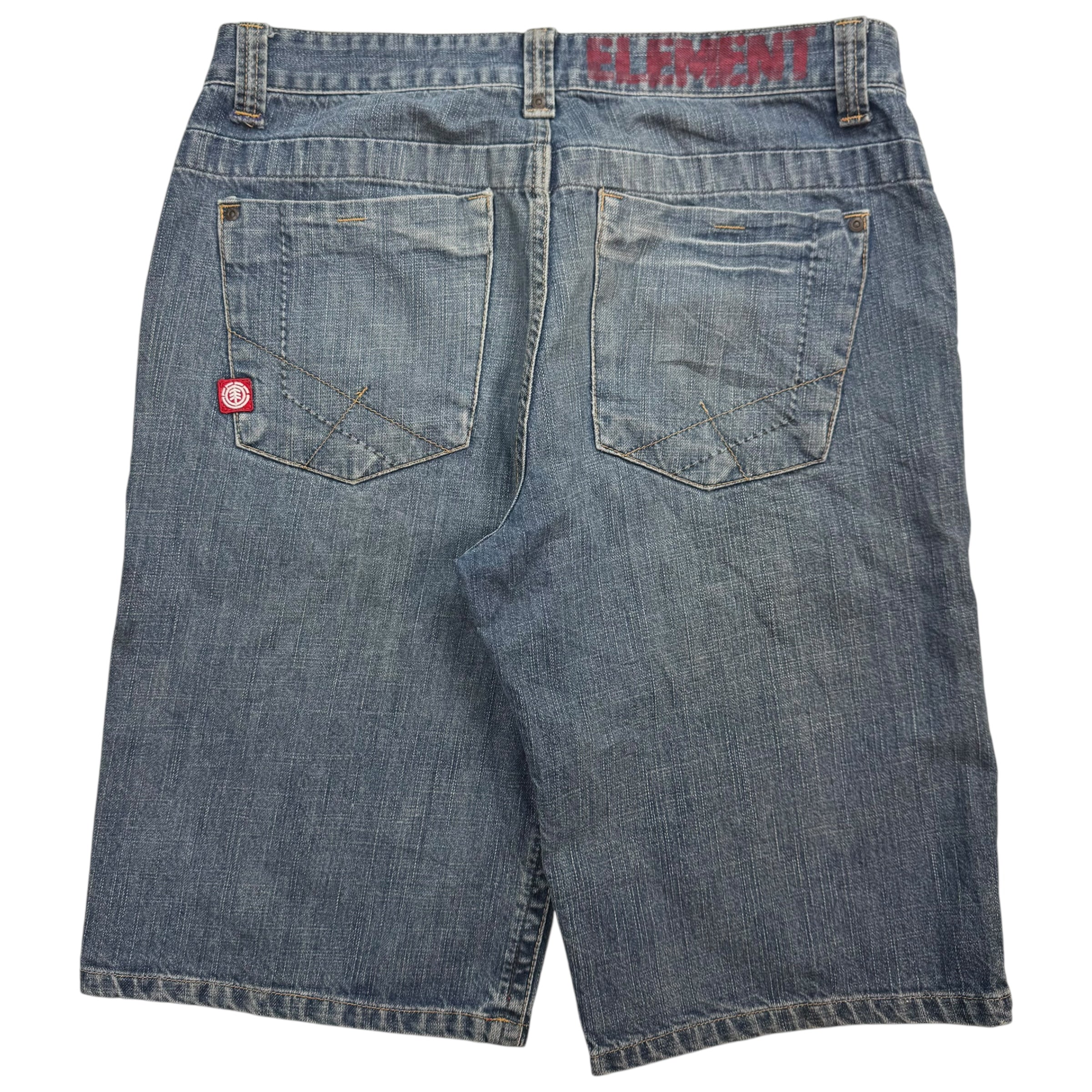 Vintage Element Denim Jeans Shorts Washed Blue