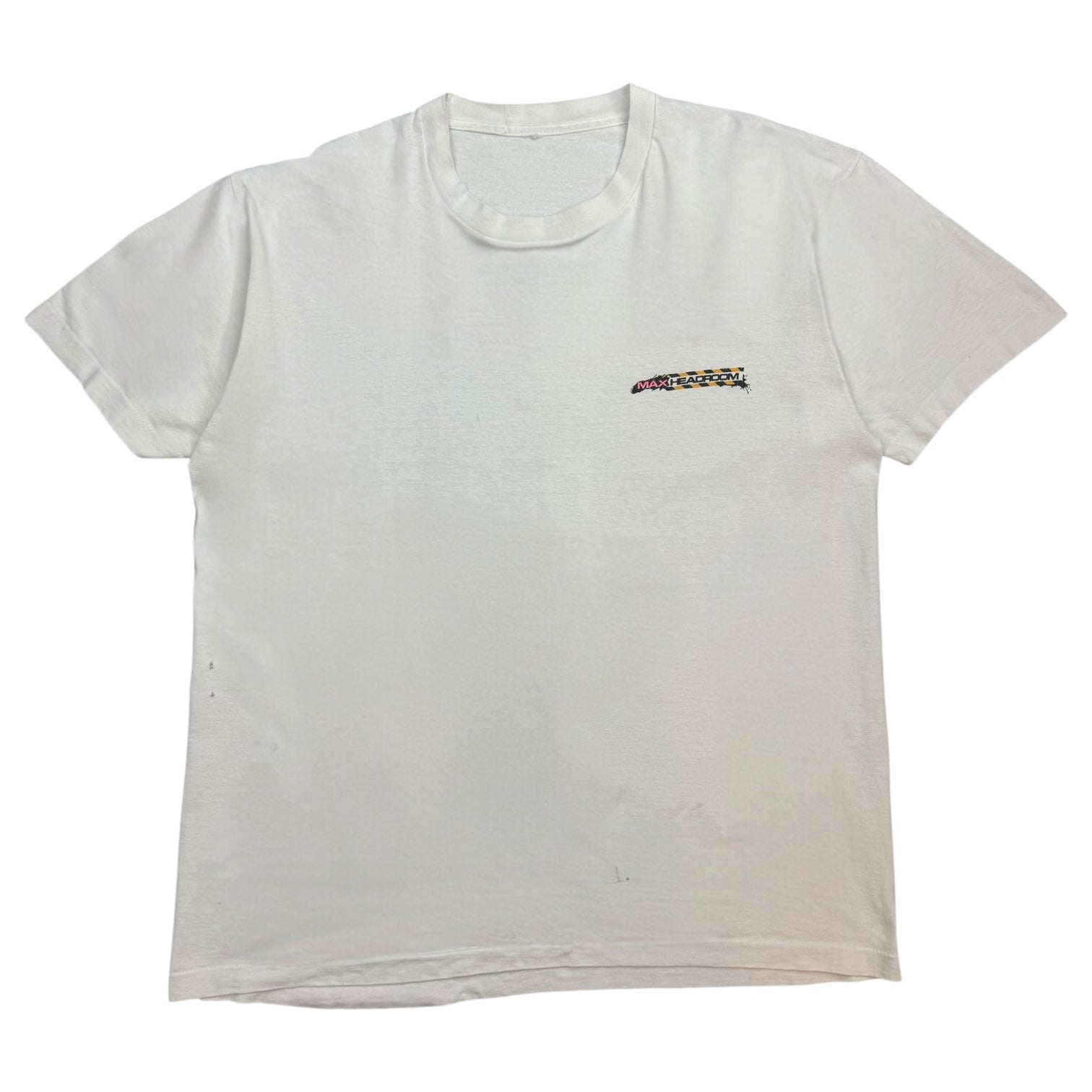1987 Max Headroom TV Host Tee White