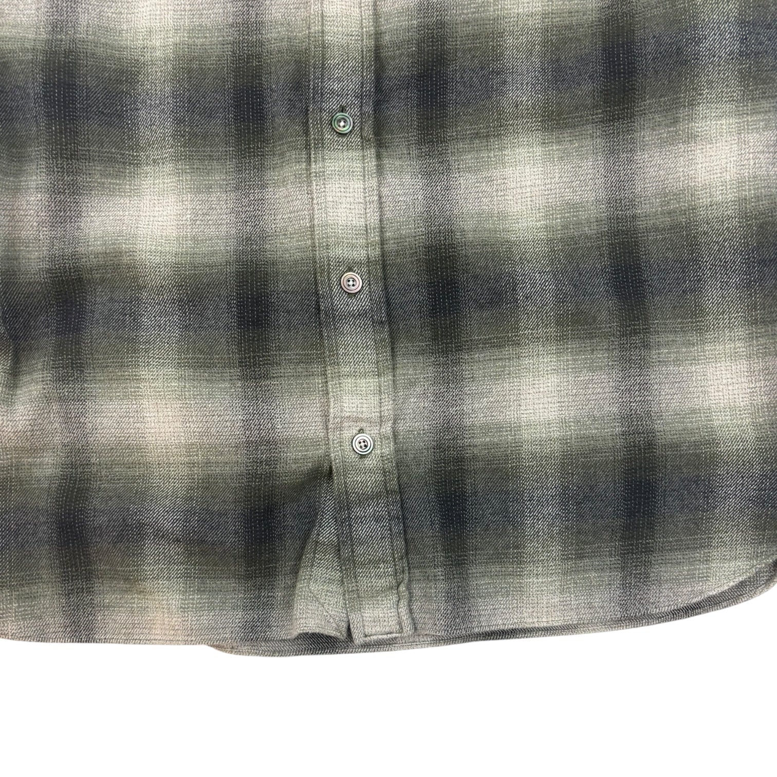 Tom Ford Plaid Check Cotton Button-Up Green