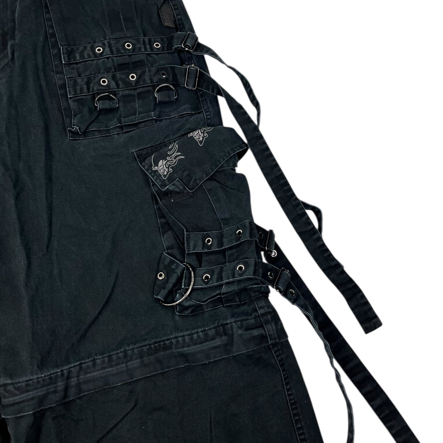 Vintage Y2K Mercy Goth Rave Fringe Baggy Pants