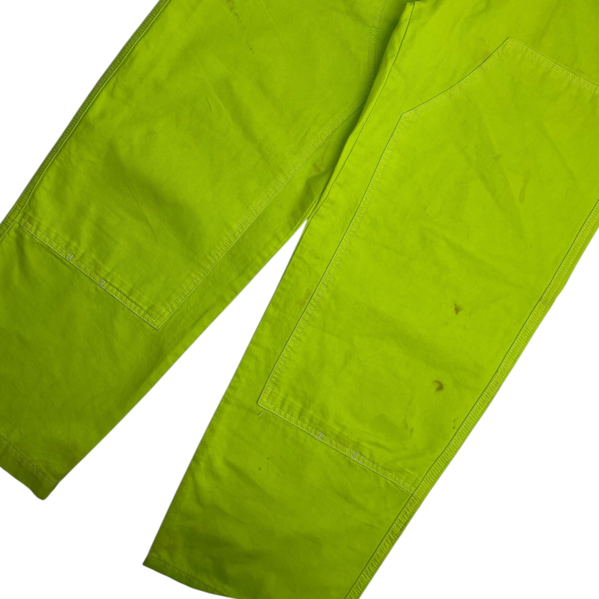 Stussy Dyed Canvas Work Pants Lime Highlighter