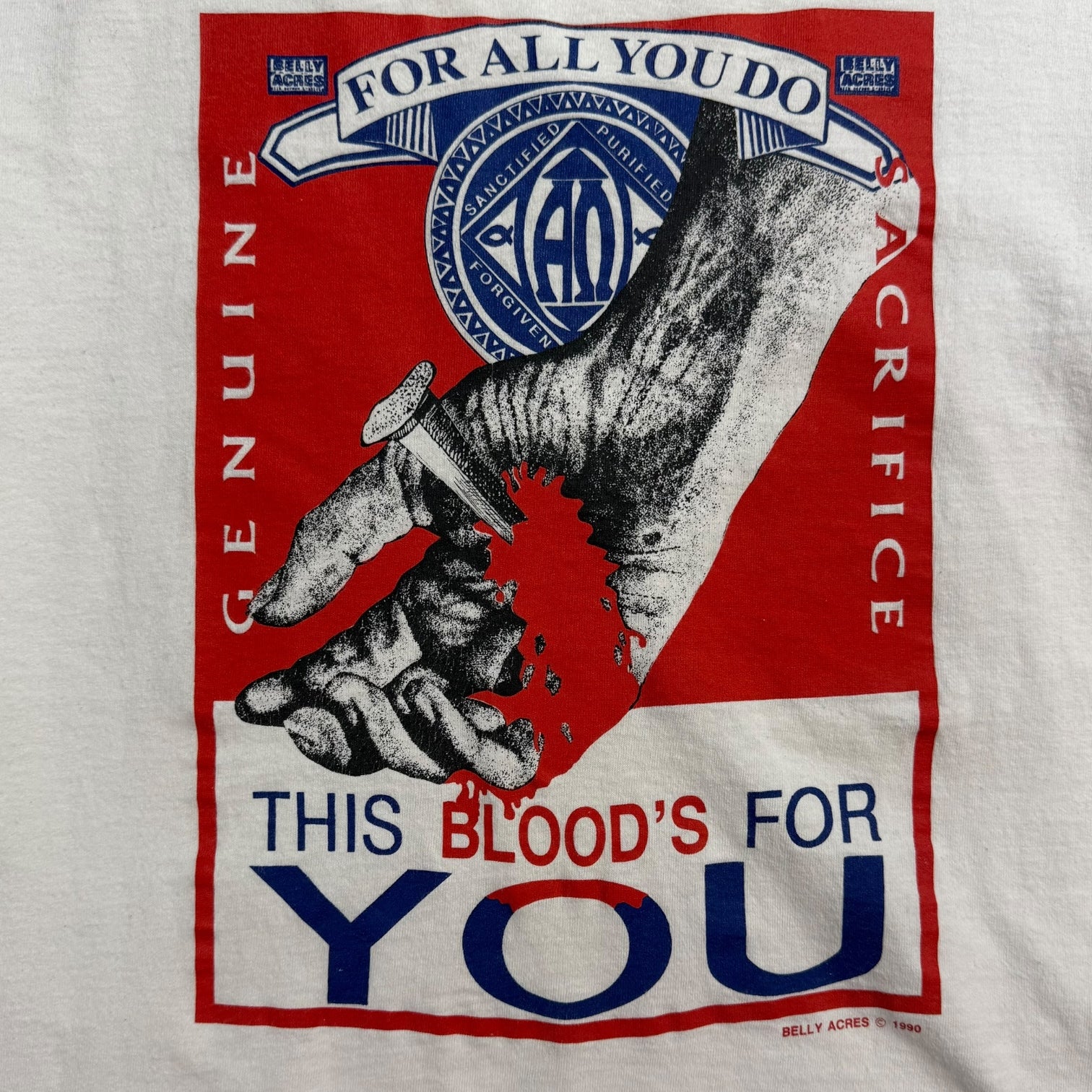 1990 Belly Acres ‘This Bloods For You’ Tee White