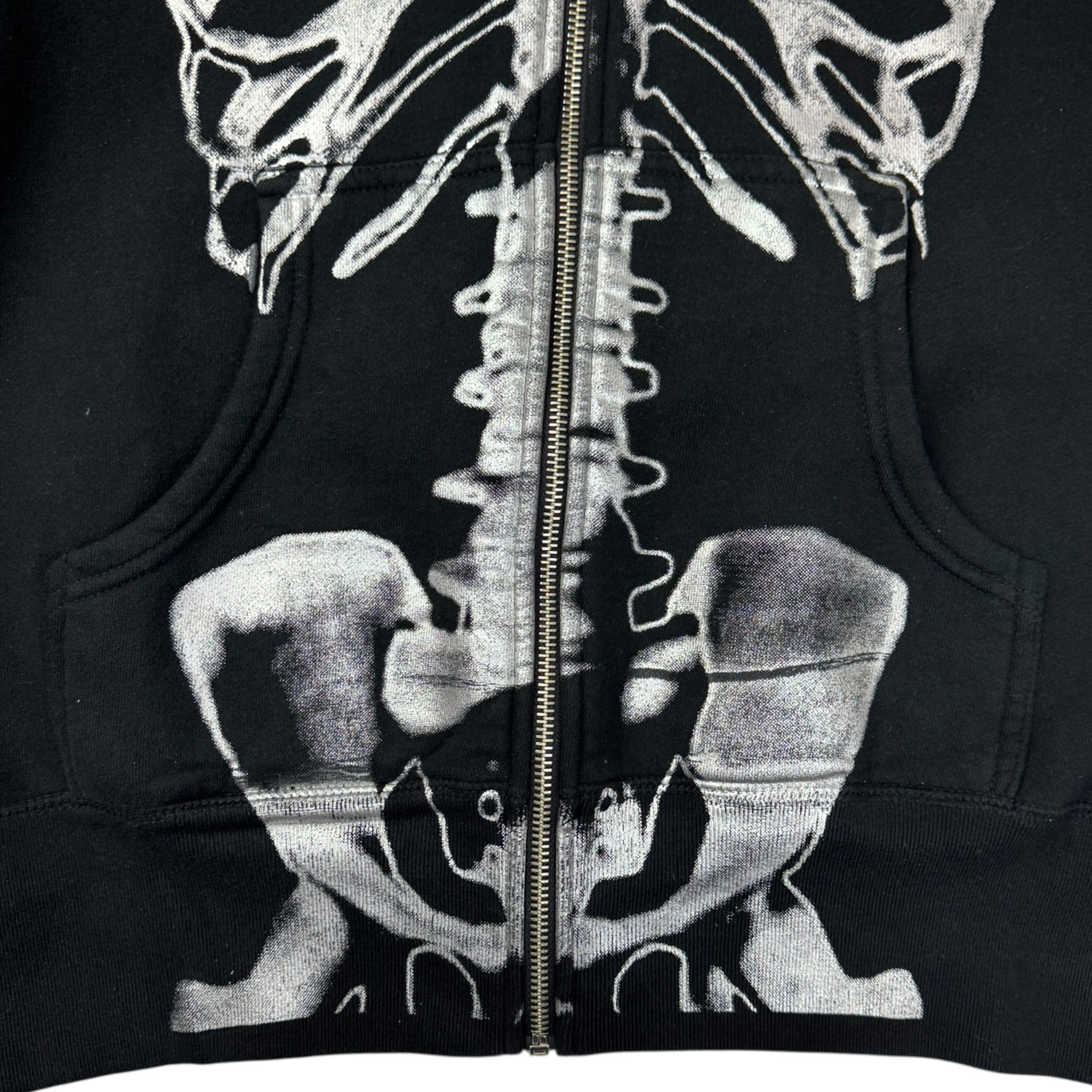 Vintage Ed Hardy Skeleton Body Zip Up Hoodie