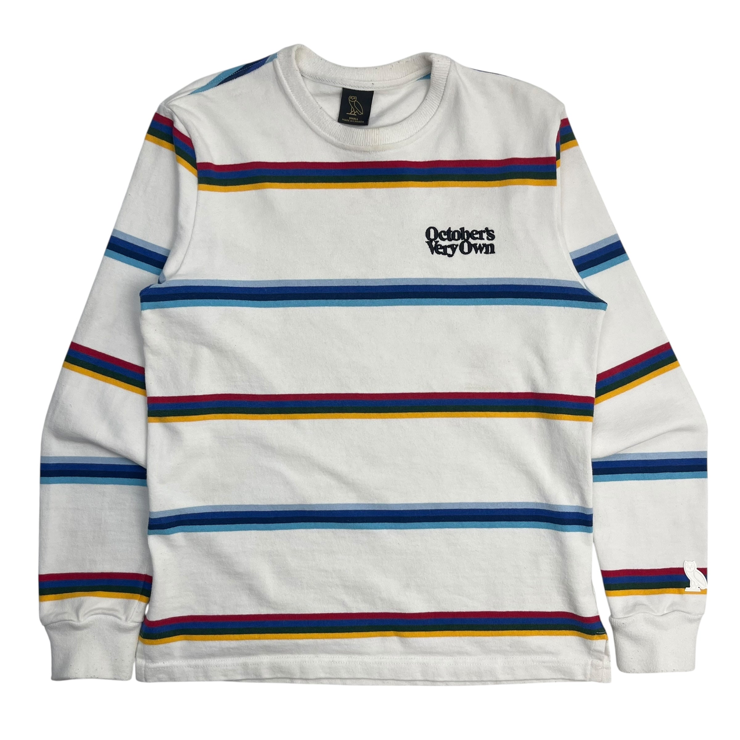 OVO Striped Crewneck White