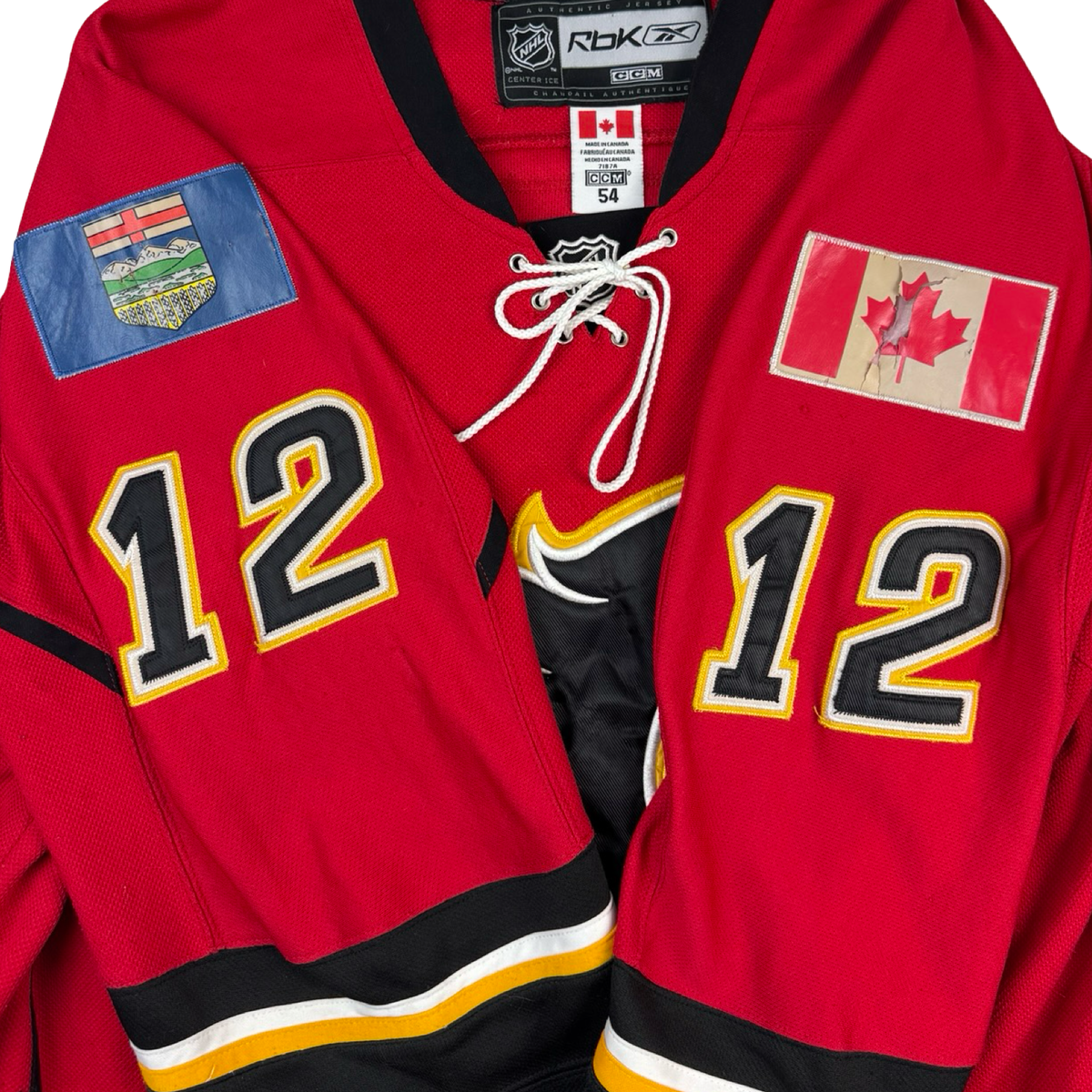 Vintage Reebok Jarome Iginla #12 Calgary Flames NHL Jersey