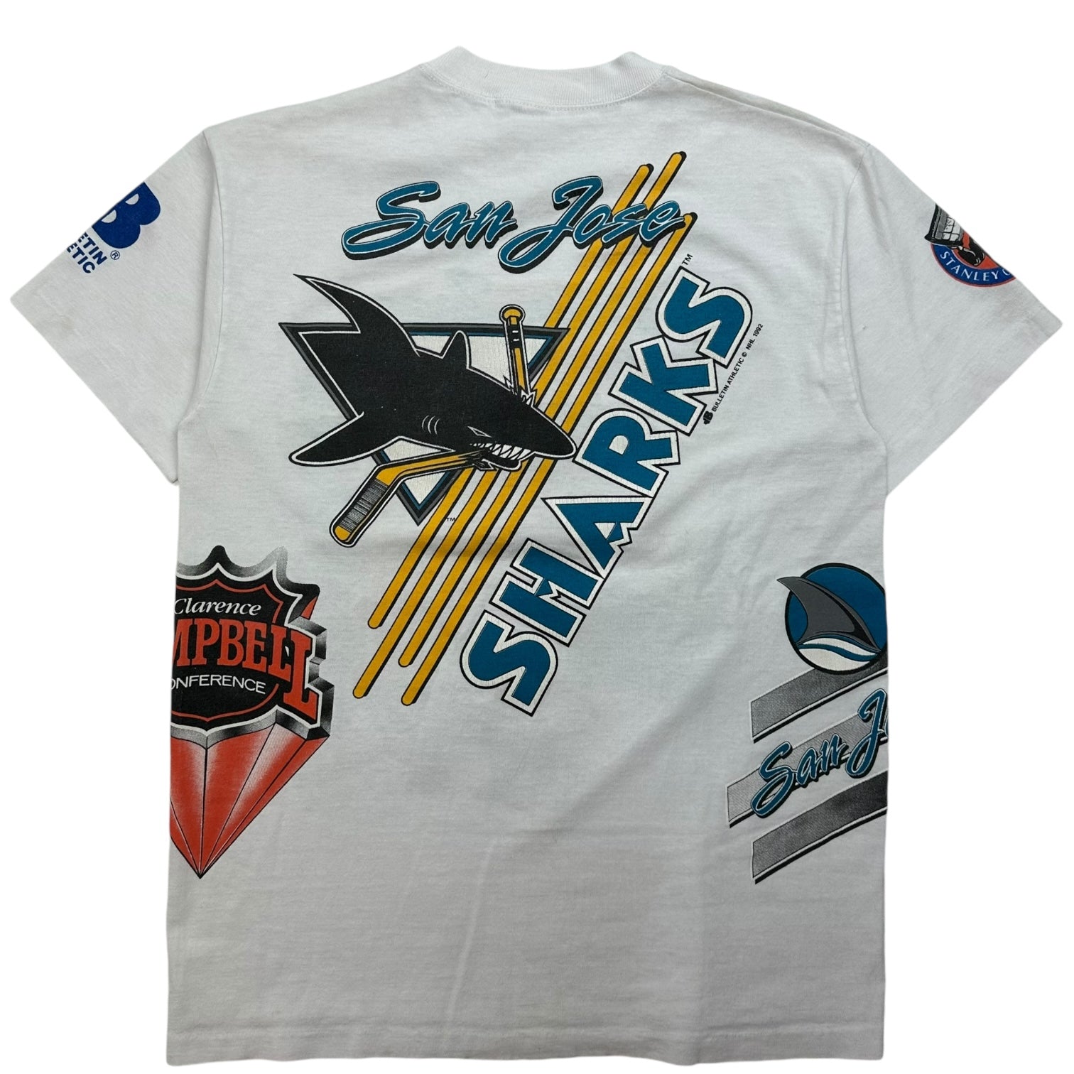 Vintage San Jose Sharks Goalie Tee White