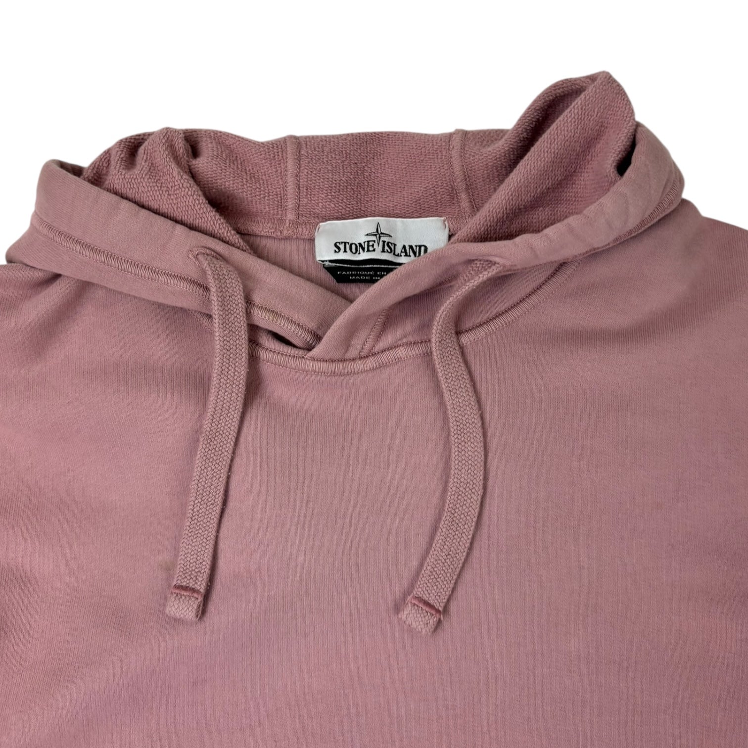 Stone Island Brushed Cotton Fleece Hoodie Pink
