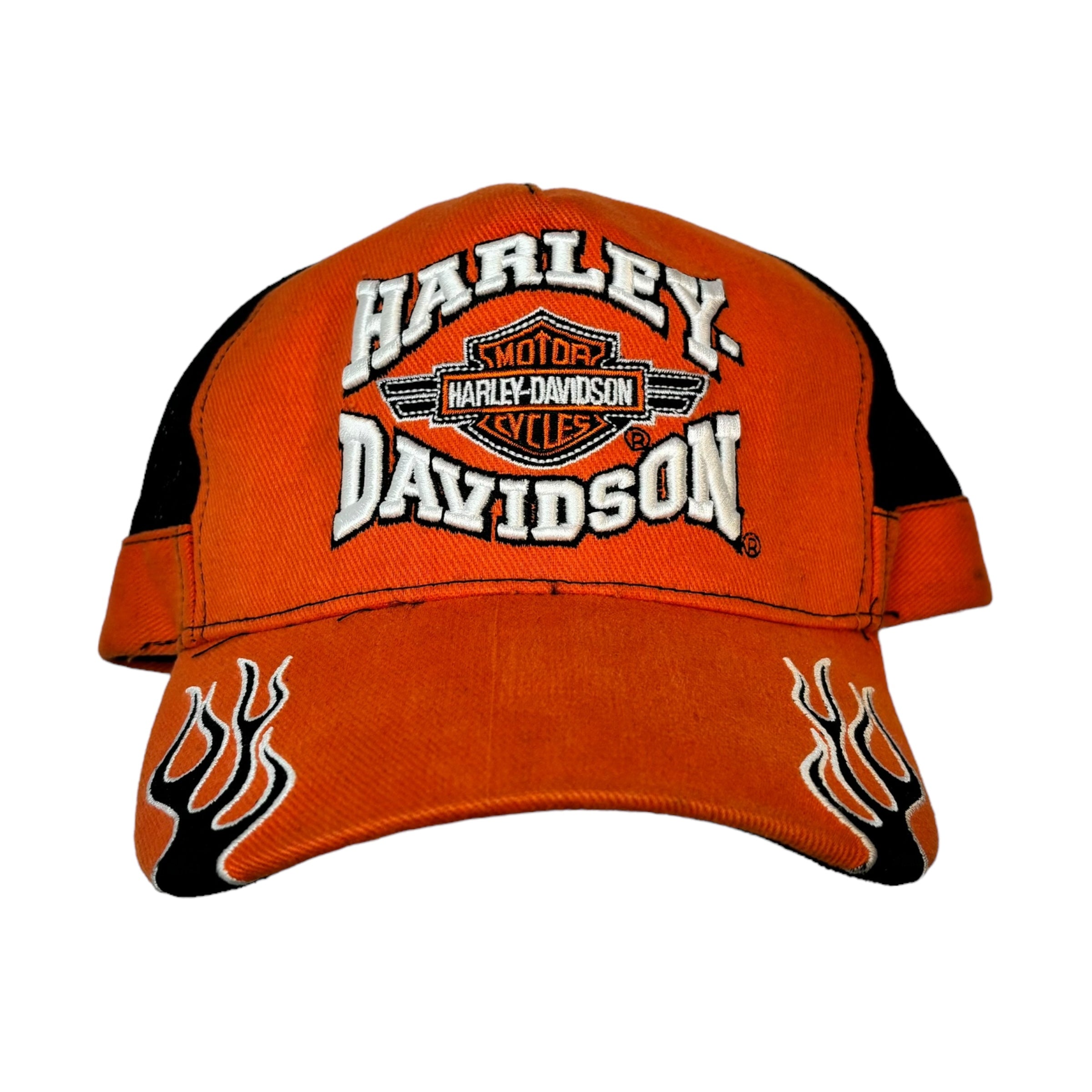 Vintage Harley-Davidson Trucker Hat Orange