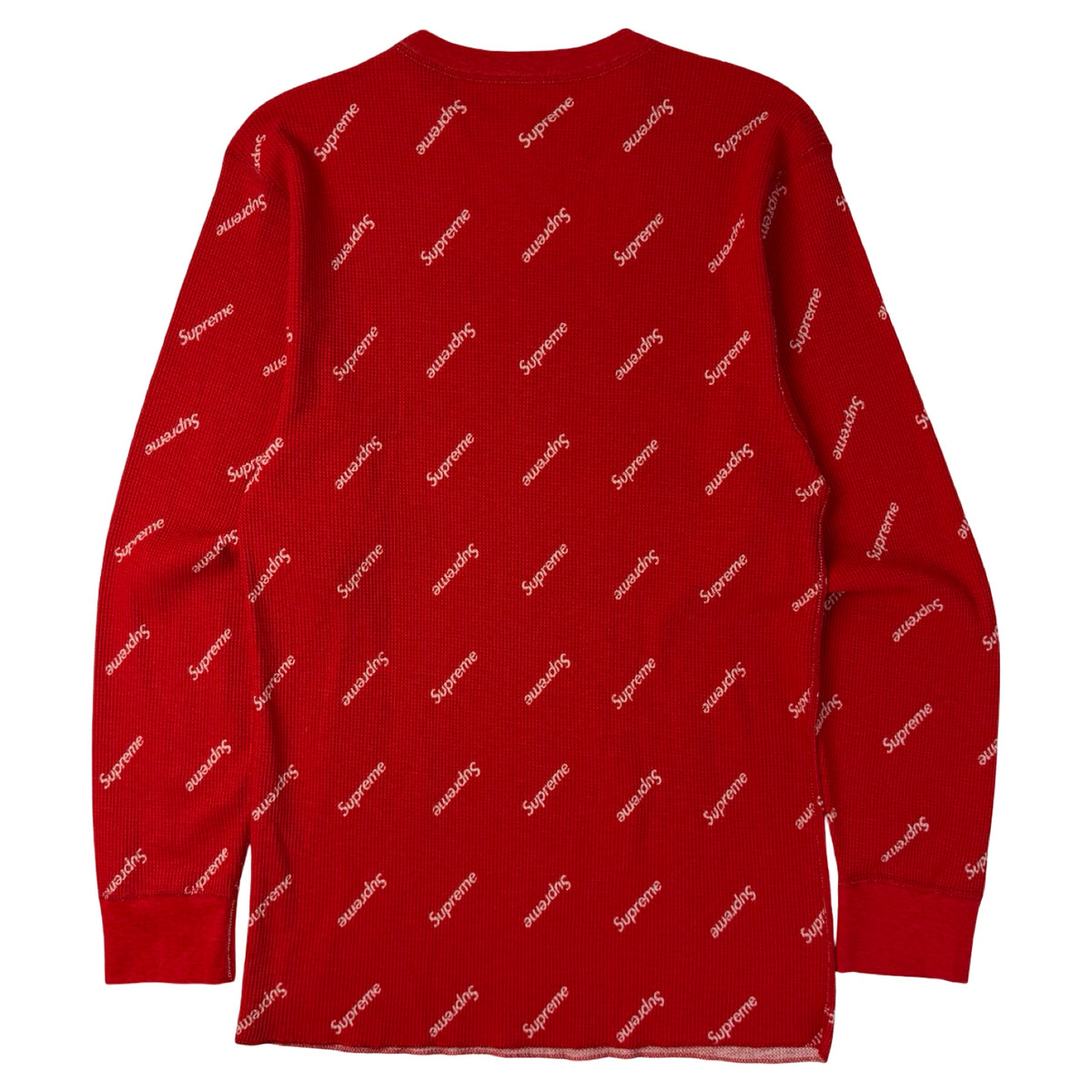 Supreme Hanes Thermal Crew Red Logos