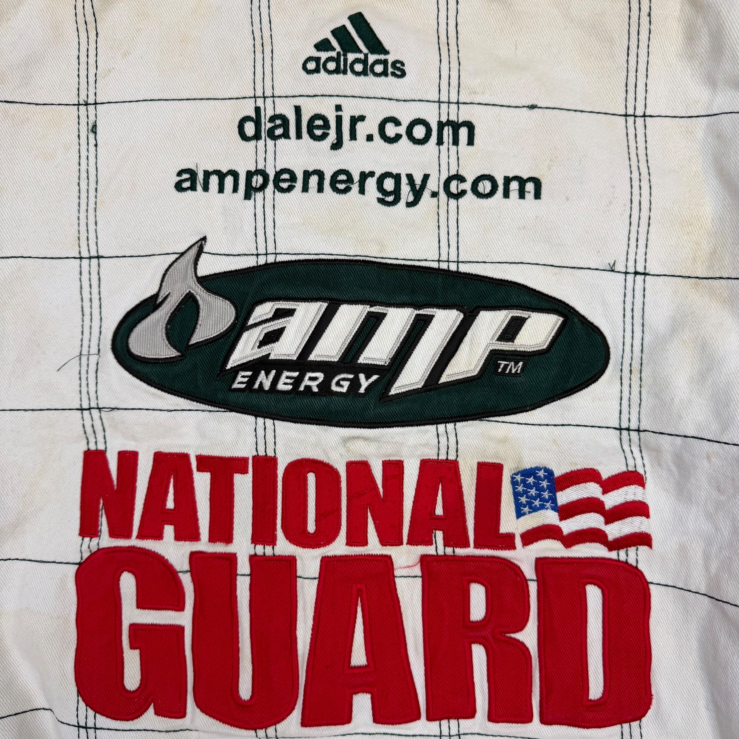 Vintage Dale Earnhardt Jr Chase Authentics Drivers Line AMP Energy National Guard Jacket White