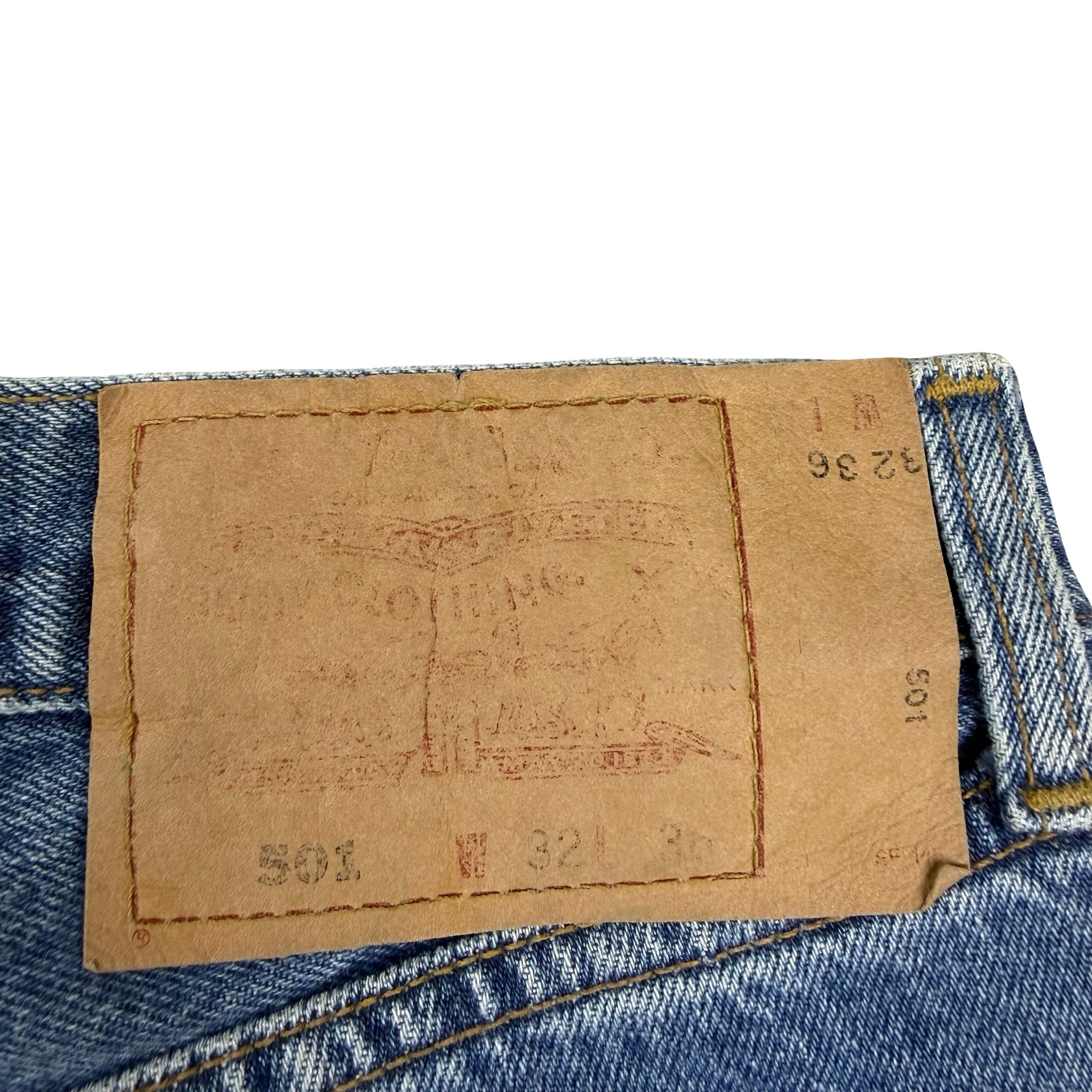 Vintage Levi’s 501 Light Wash Upside Down Tab Denim Jeans Blue