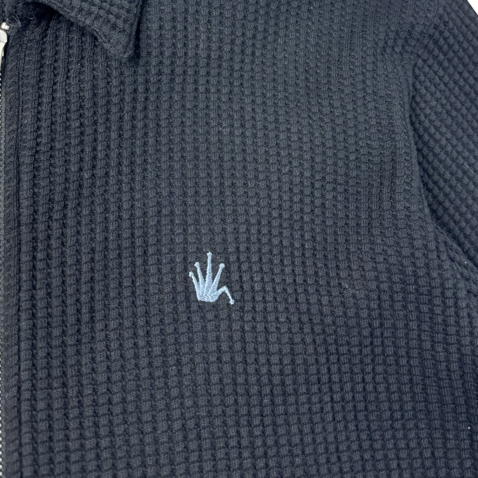 Stussy Waffle Knit Zip Up Sweater