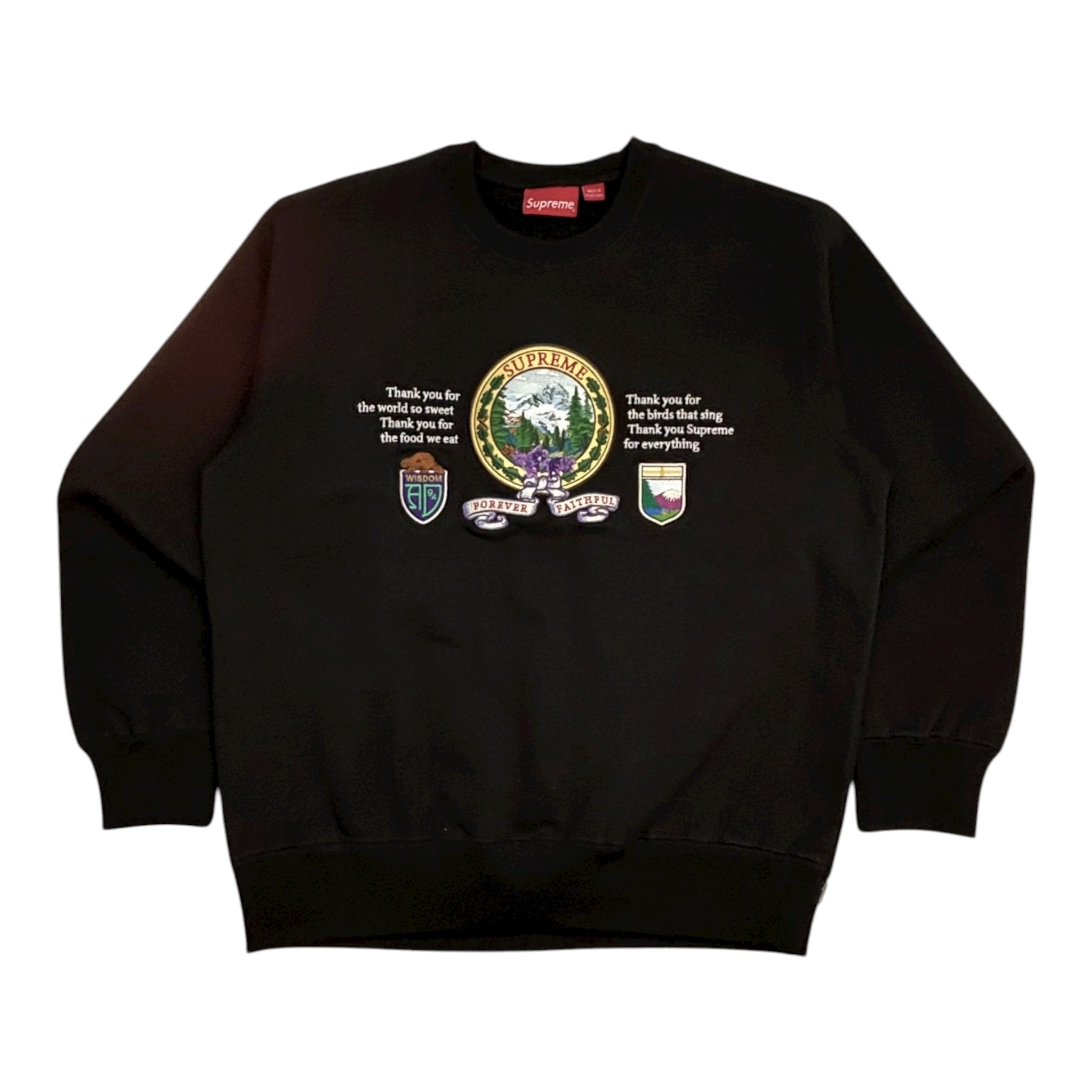 Supeme Mountain Crewneck Black