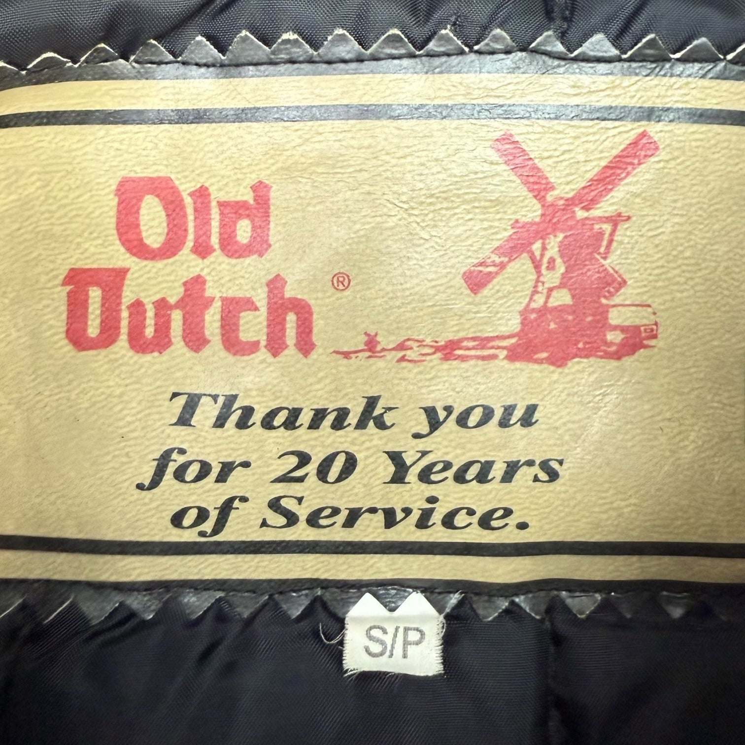 Vintage Old Dutch Chips Leather Jacket