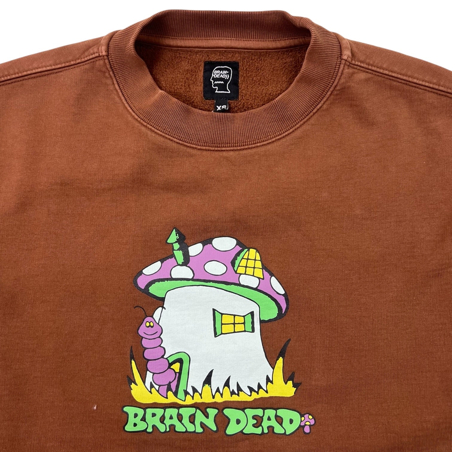 Brain Dead Mushroom House Crewneck Brown