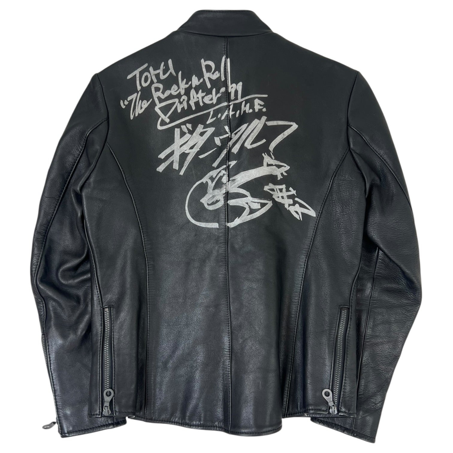 Vintage Hysteric Glamour Heavy Double Riders Leather Jacket Black