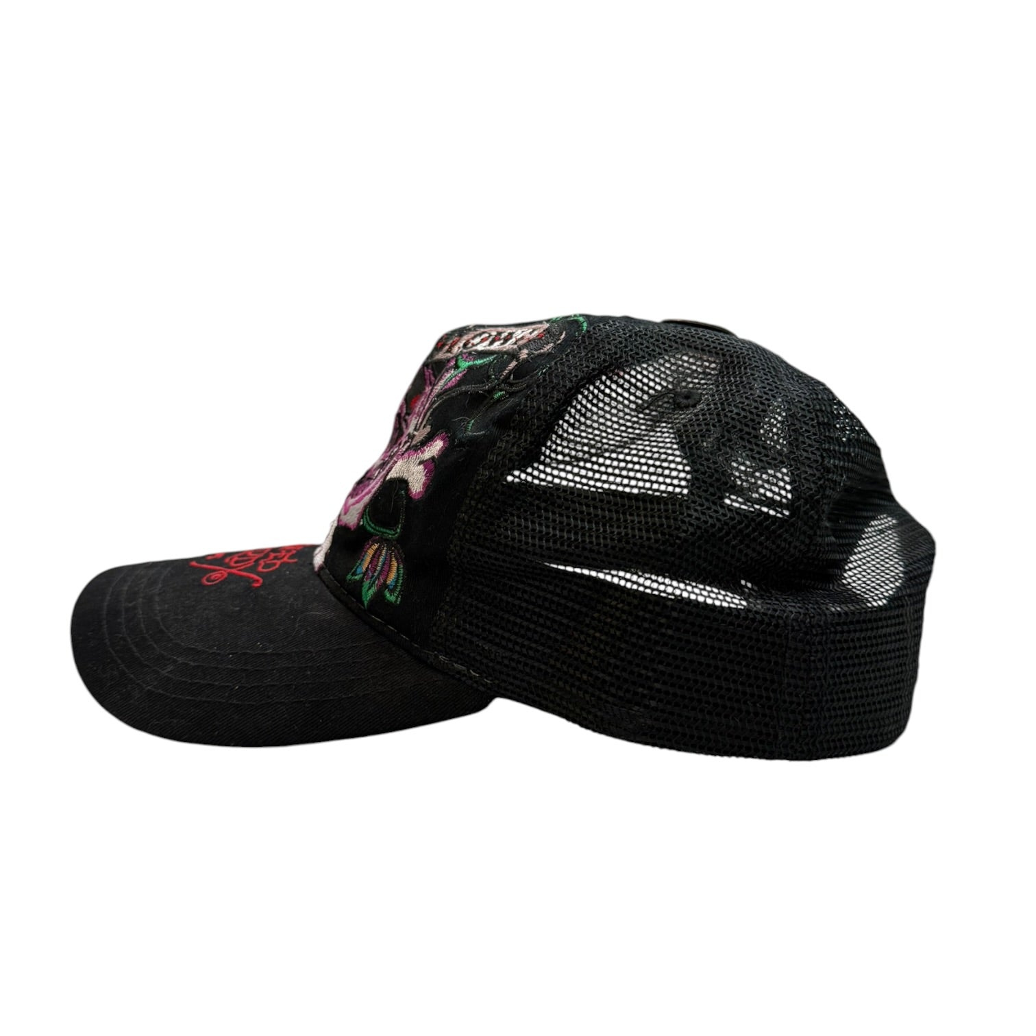 Vintage Y2K Ed Hardy Trucker Hat Black