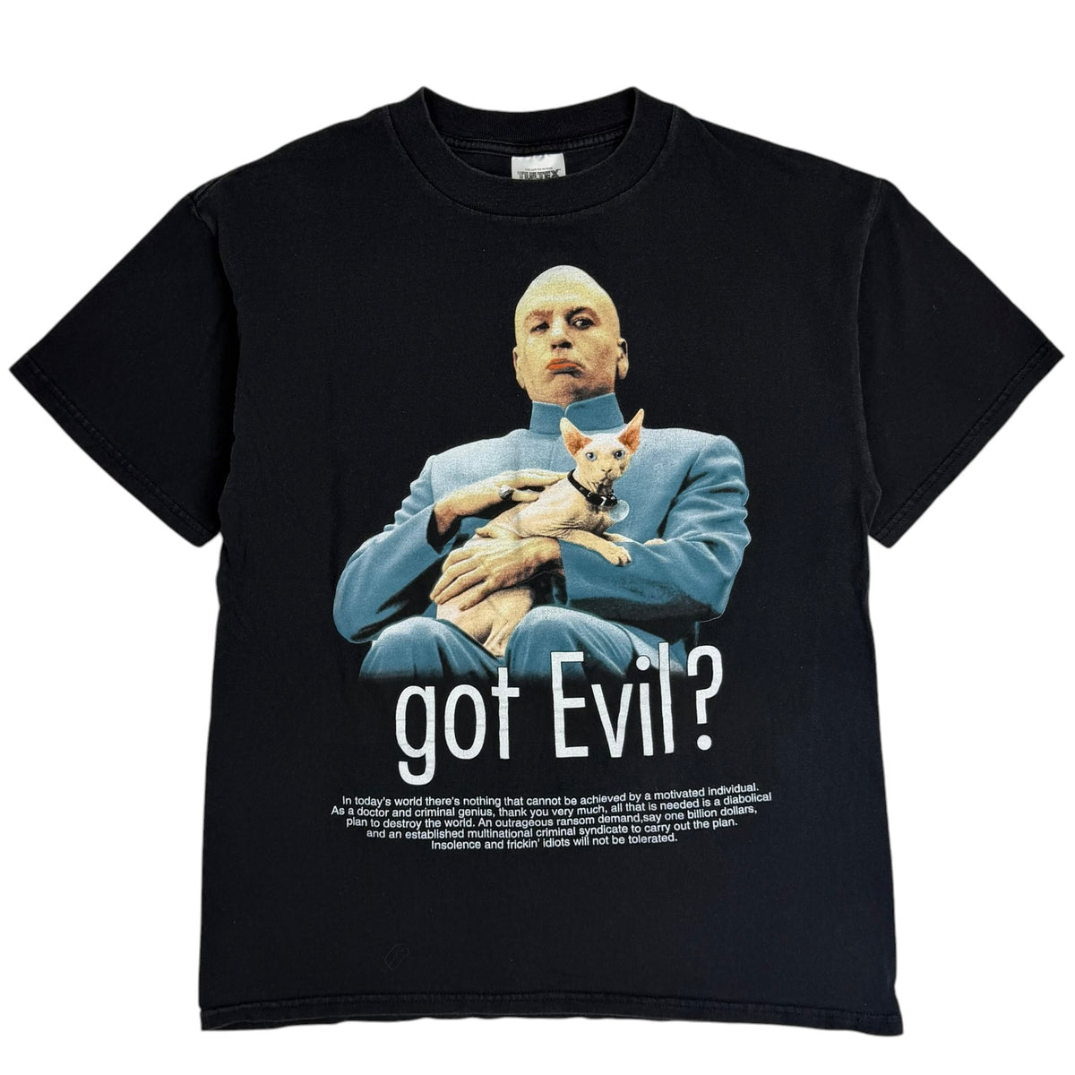 1999 Austin Powers “Got Evil?” Tee Black