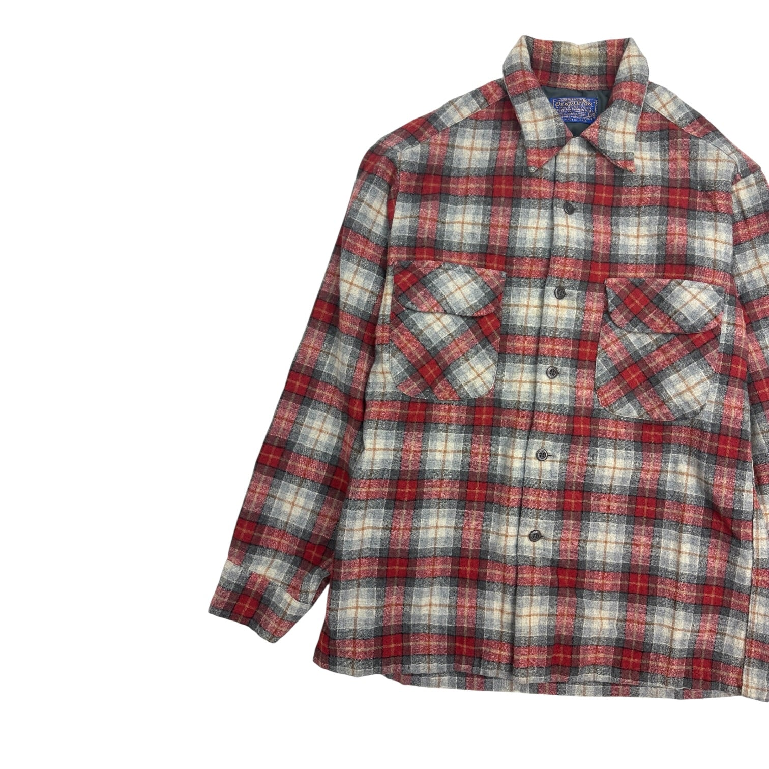 Vintage Pendleton Checkered Wool Flannel Red
