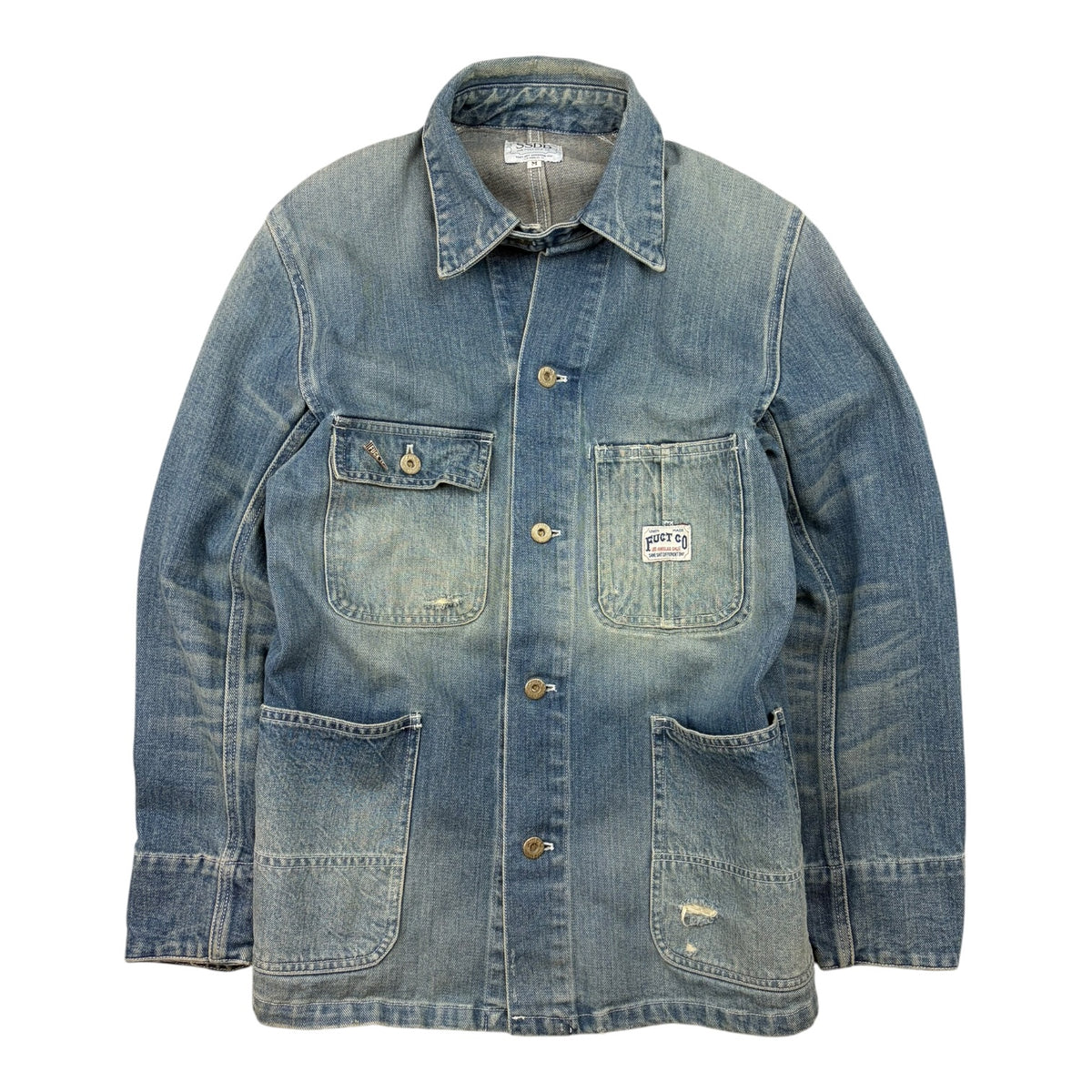 FCUT SSDD Denim Chore Coat Light Wash