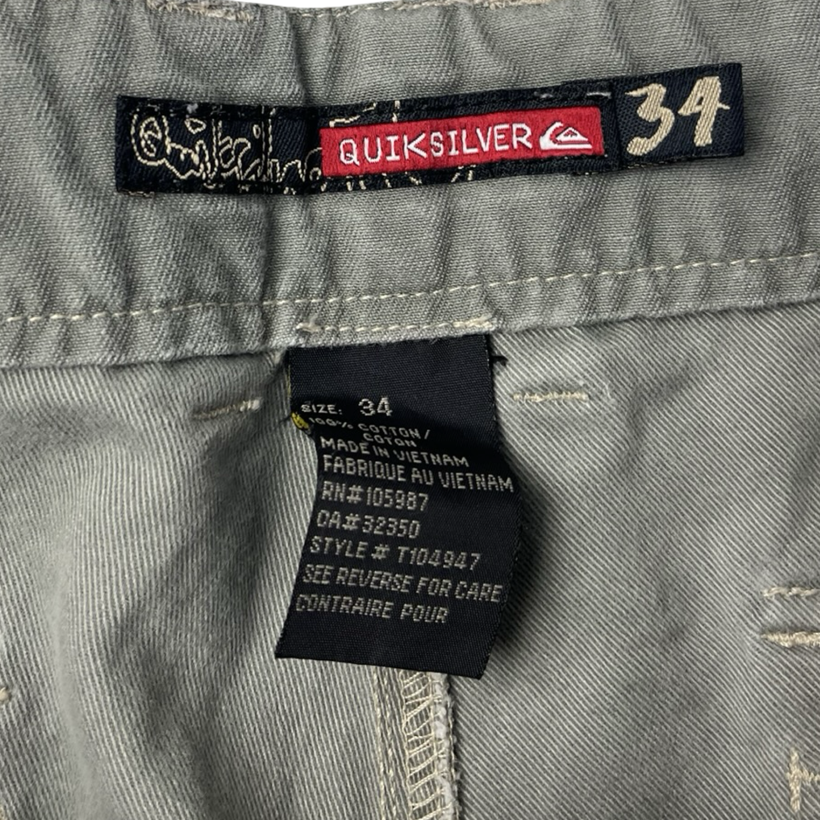 Vintage Y2K Quiksilver Embroidered Surf Shorts