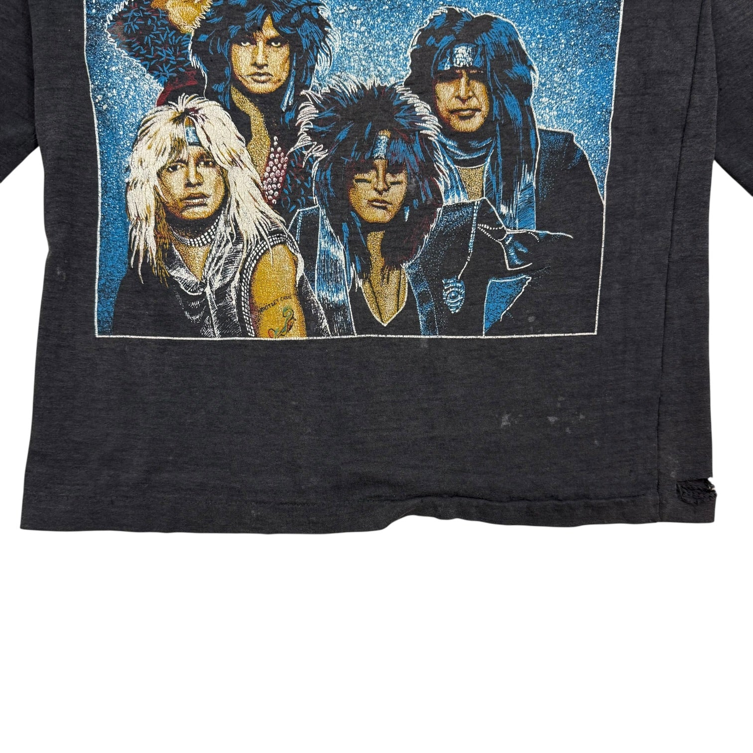 1980s Motley Crue Glam Theatre Of Pain Raglan Tee
