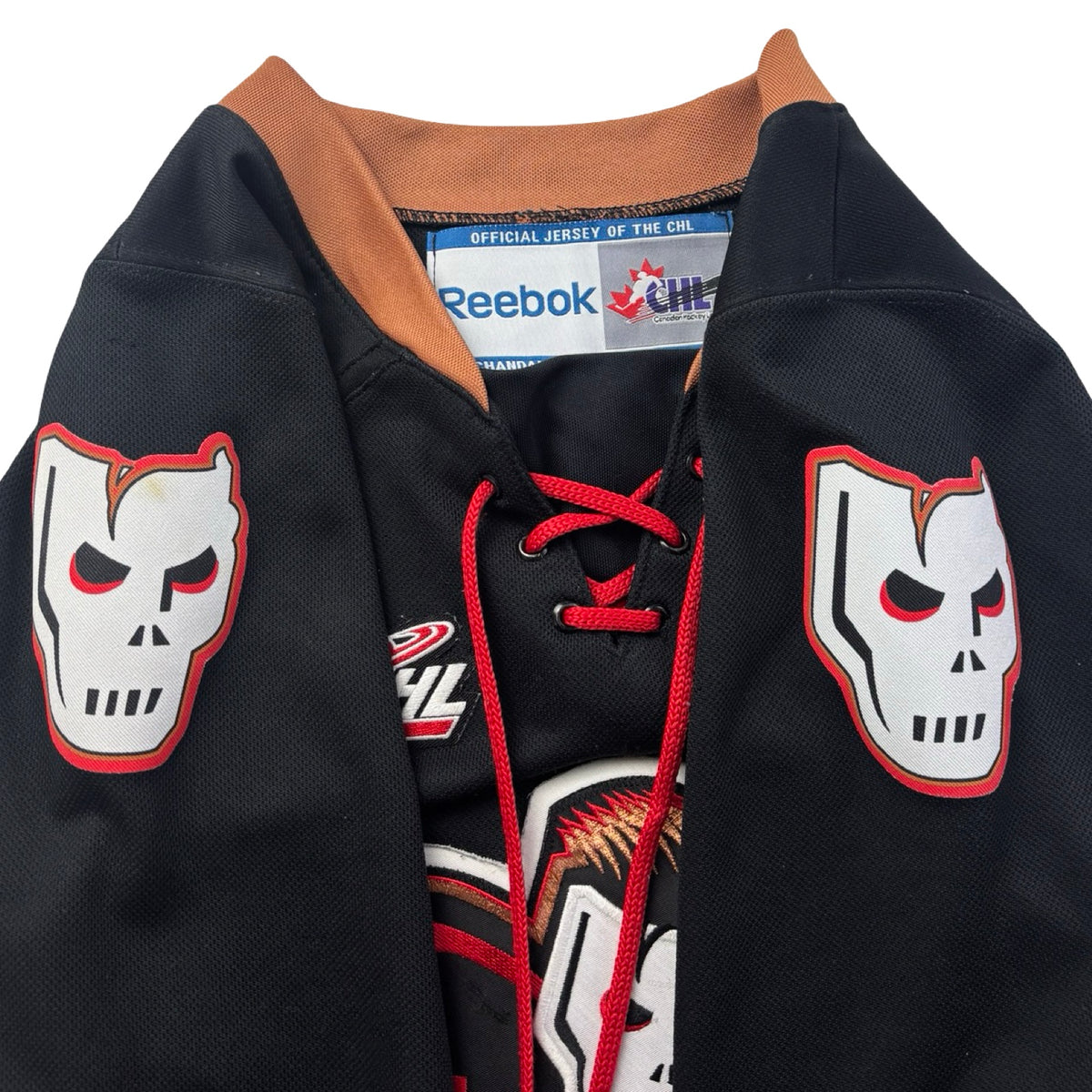 Vintage Reebok Calgary Hitmen WHL Home Jersey Black/Gold