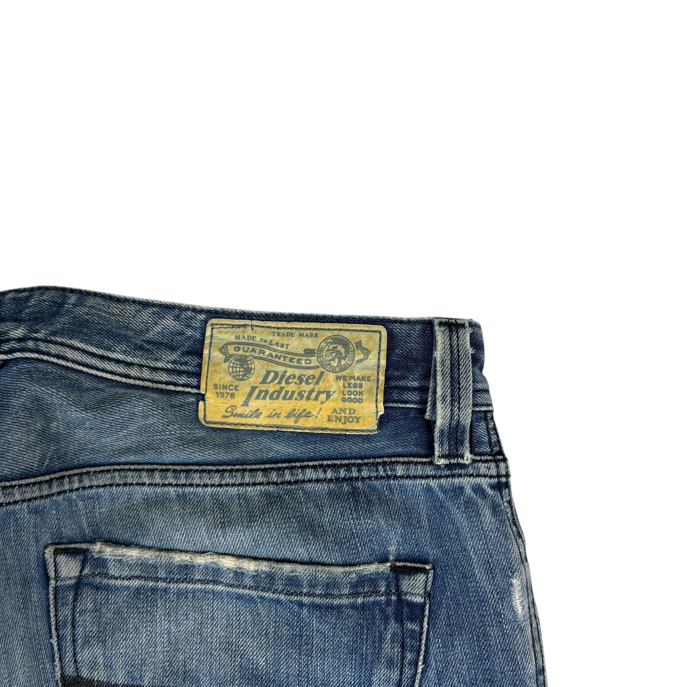Vintage Diesel Distressed Wash Flared Denim