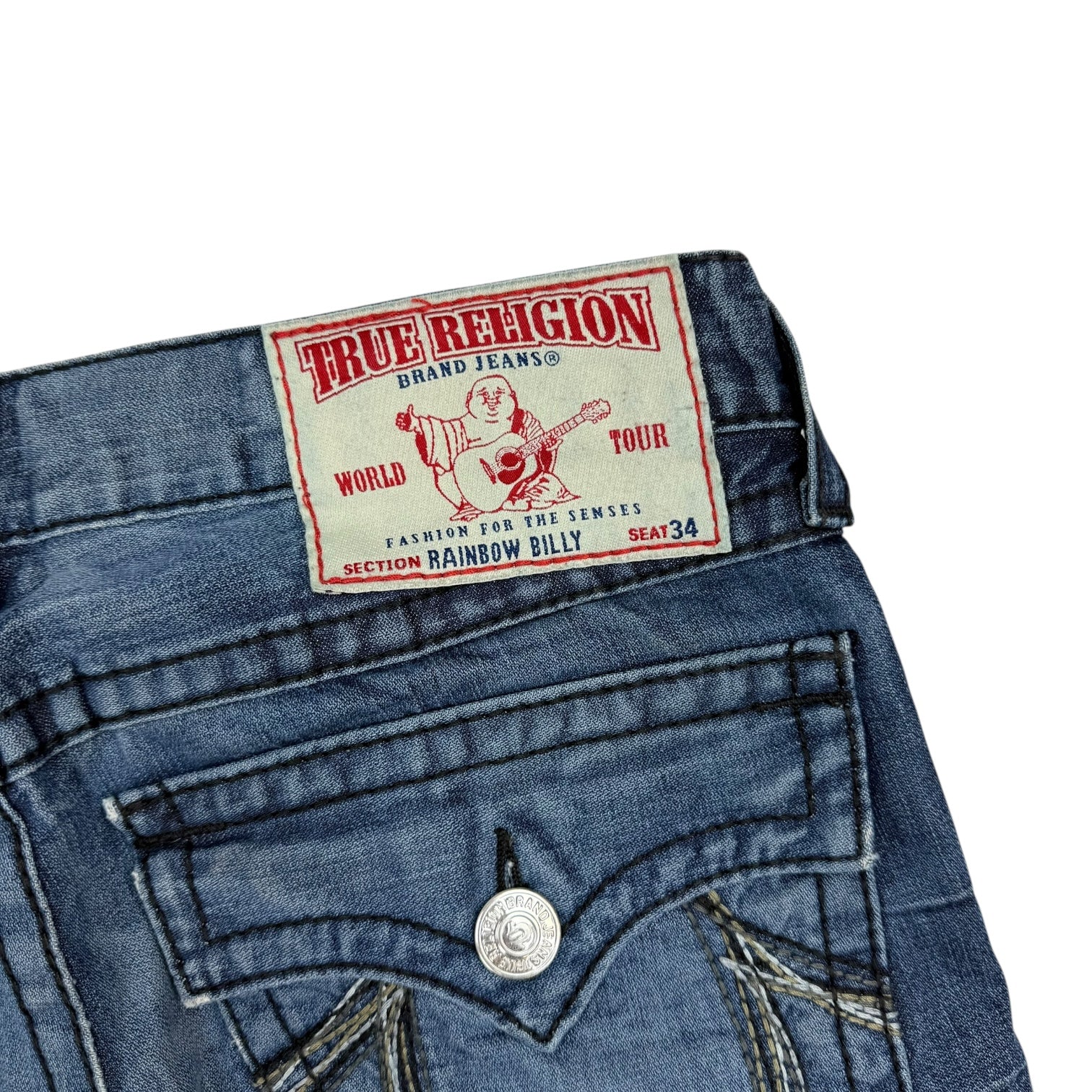 Vintage True Religion Rainbow Billy Denim Pants Dark Wash