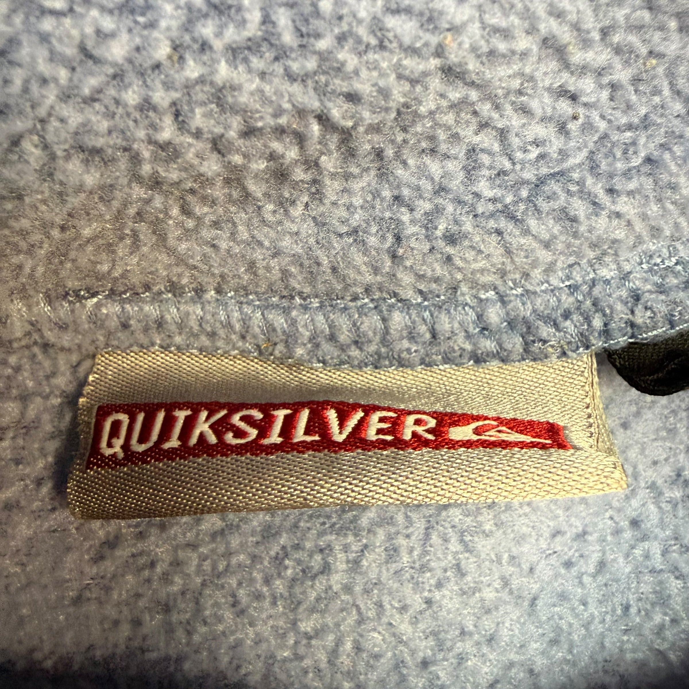 Vintage Quicksilver Fleece Quarter Zip Light Blue/ Grey