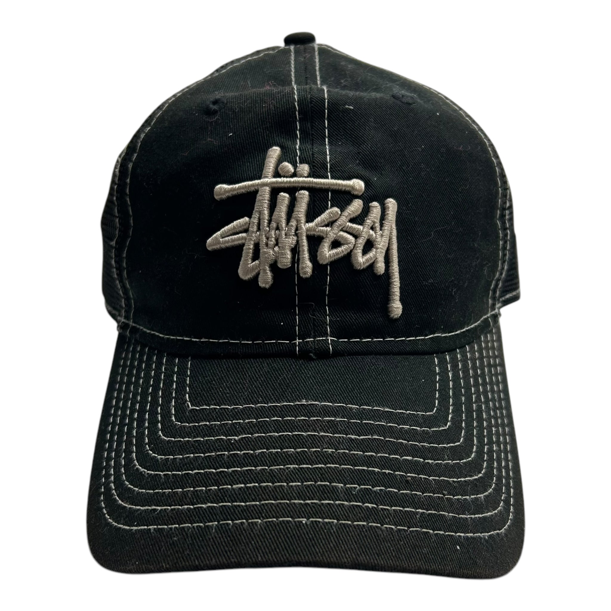 Stussy Contrast Stitch Trucker Hat Black