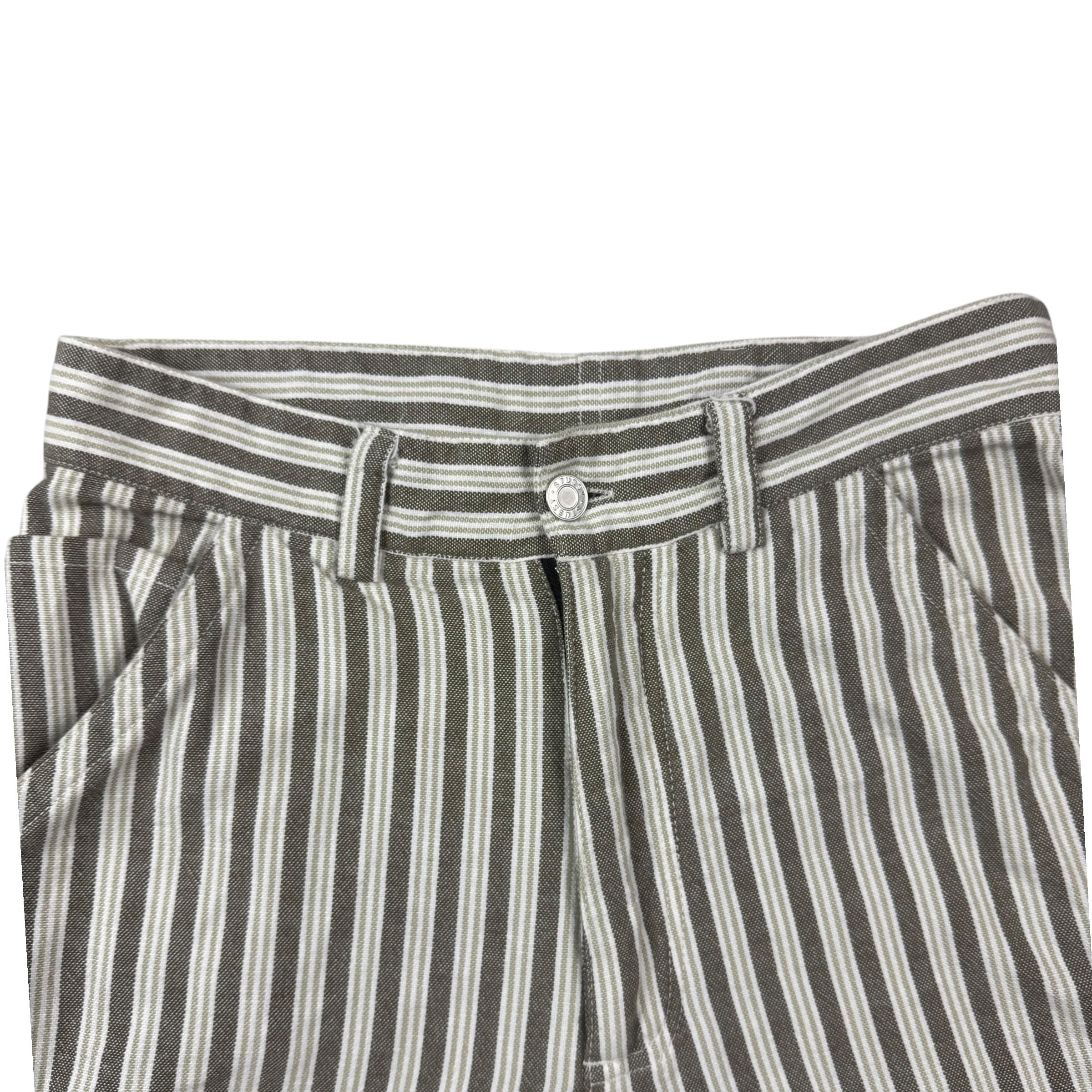 (W) Stussy Striped by Double Knee Carpenter Pants