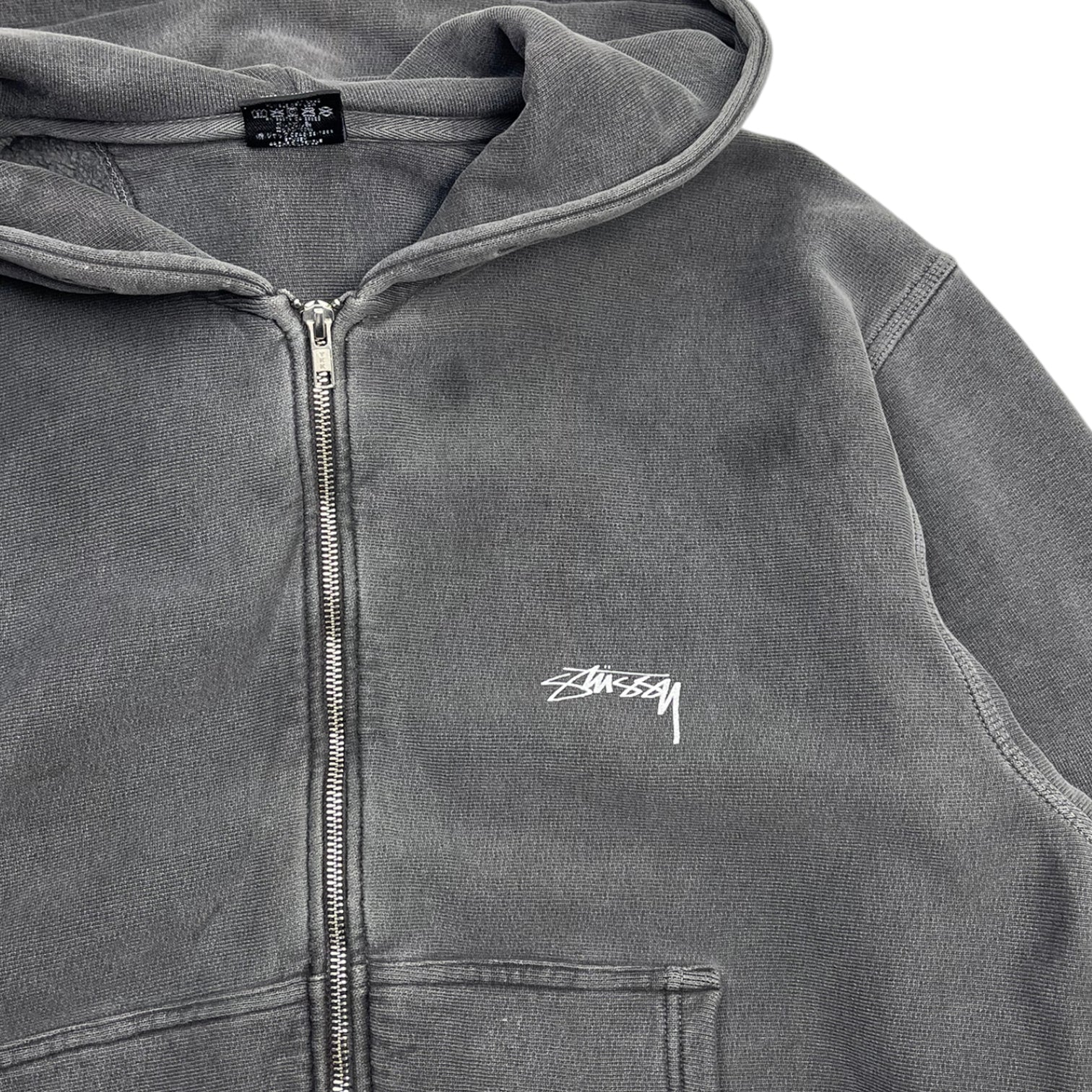 Stussy Smooth Stock Pigment Dyed Zip Hoodie Black