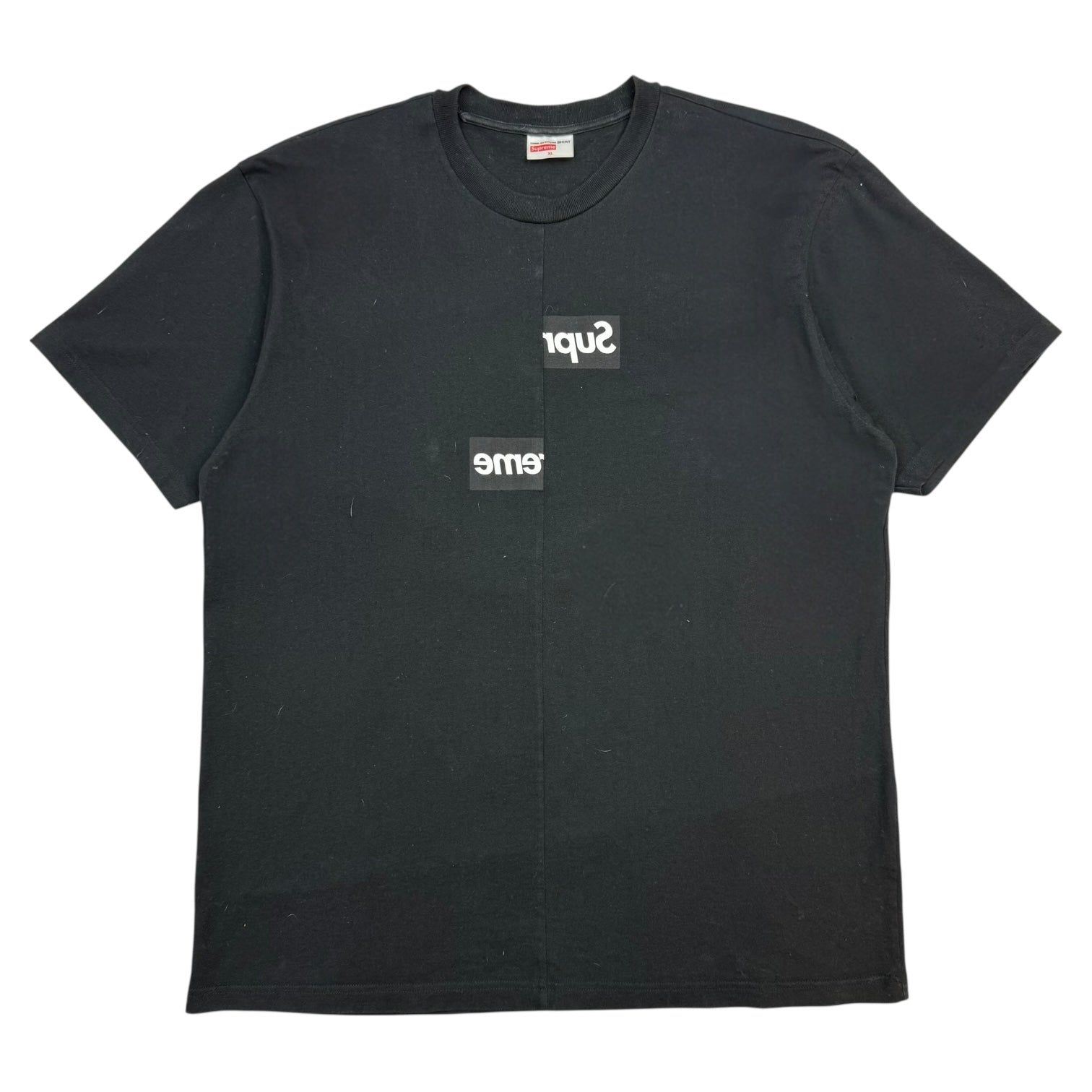 Supreme Comme Des Garçons Split Box Logo Tee Black