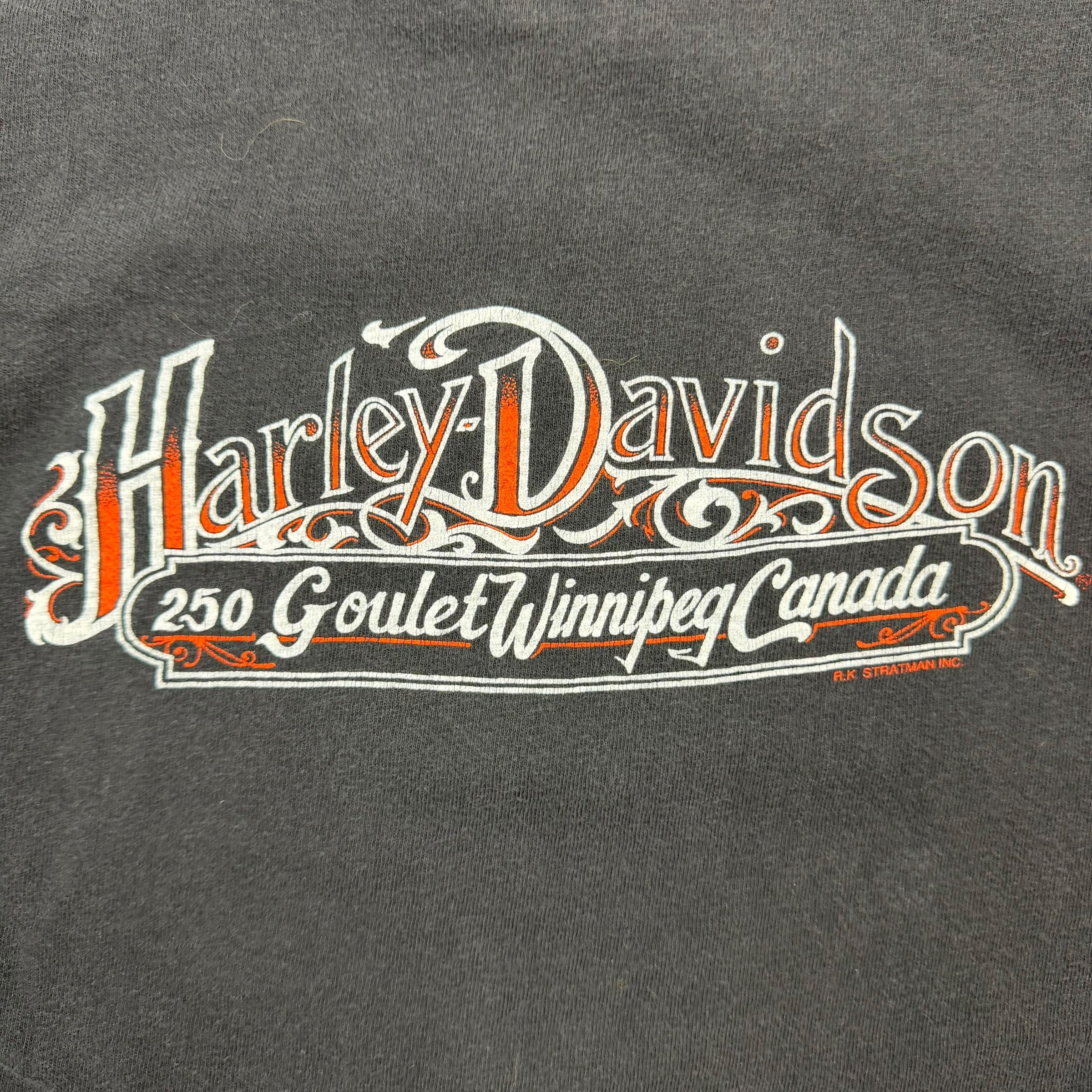 Vintage Youth Harley Davidson Tee Black