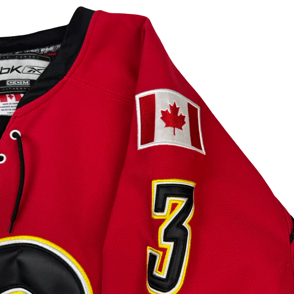 Vintage Reebok Calgary Flames #3 Dion Phaneuf NHL Jersey
