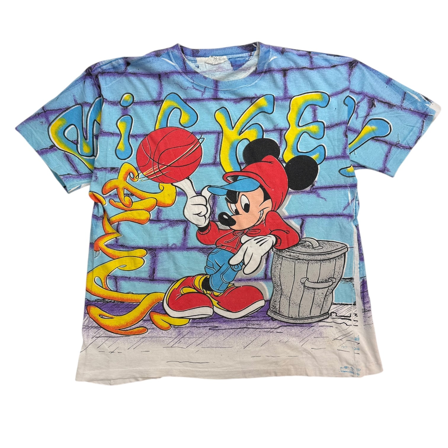 Vintage Disney Mickey Mouse AOP Tee Blue