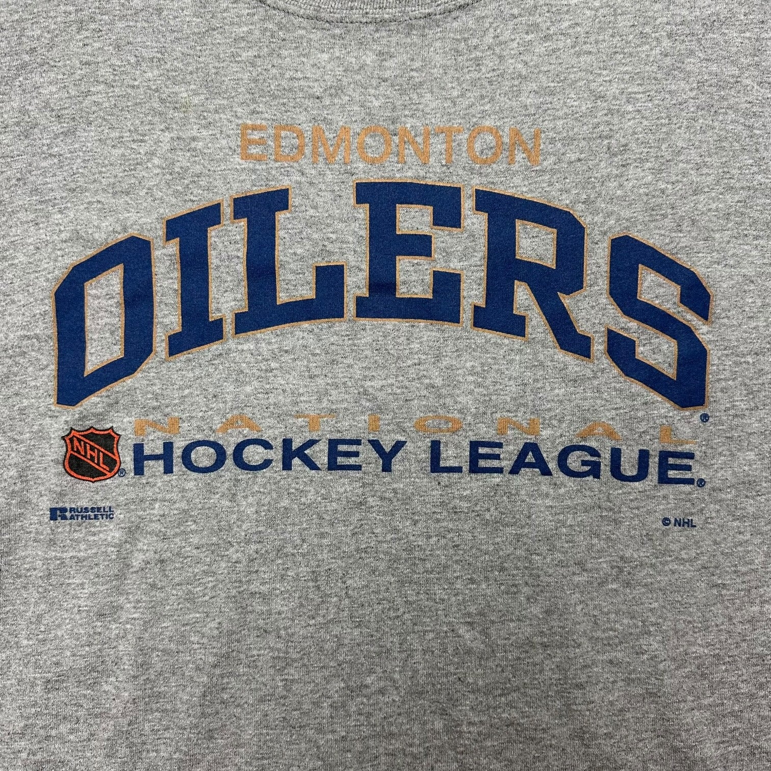 Vintage Russell Athletics Edmonton Oilers Tee Grey