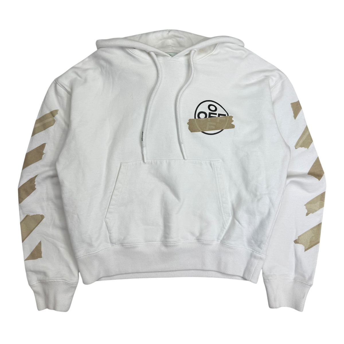 Off-White Tape Diag Arrows Hoodie White