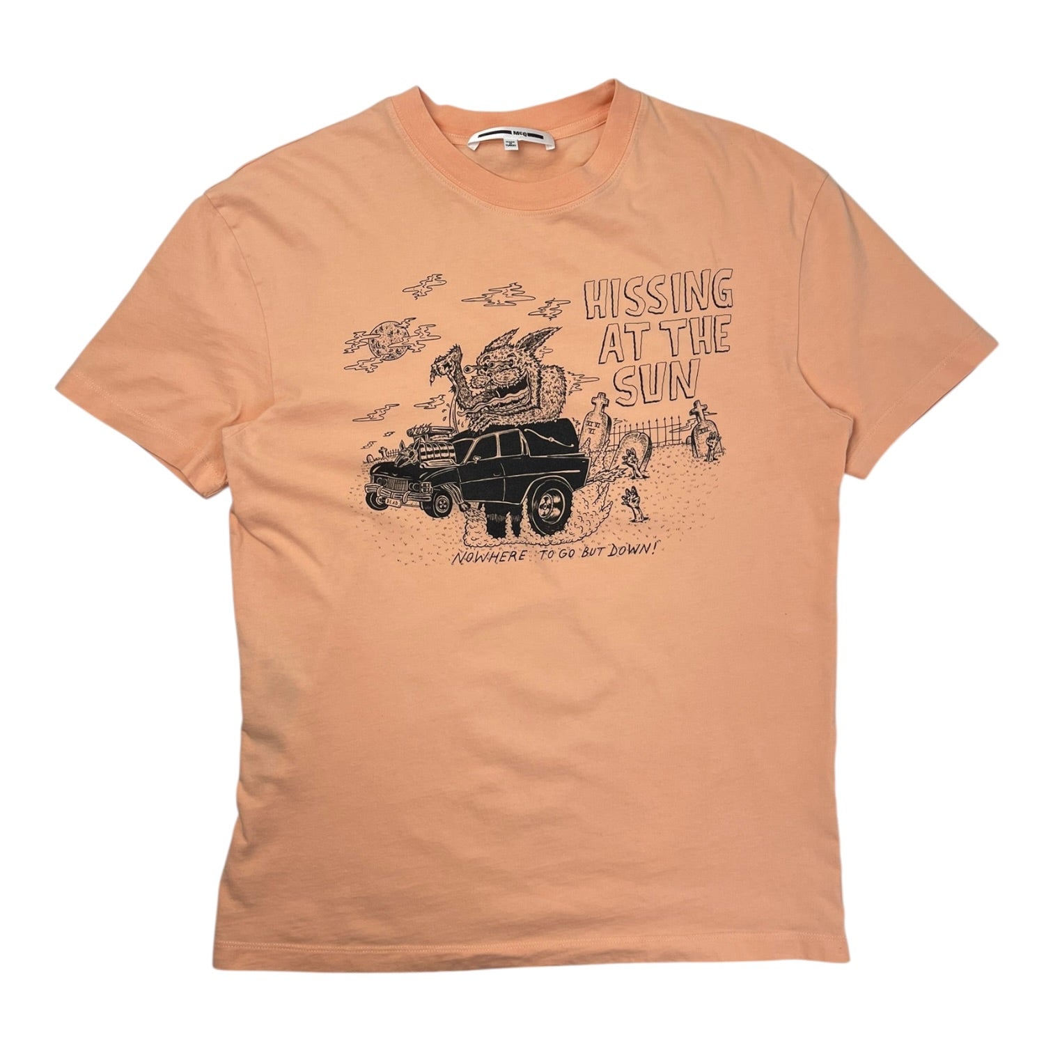 Alexander McQueen Hissing at the Sun T-Shirt Salmon Pink